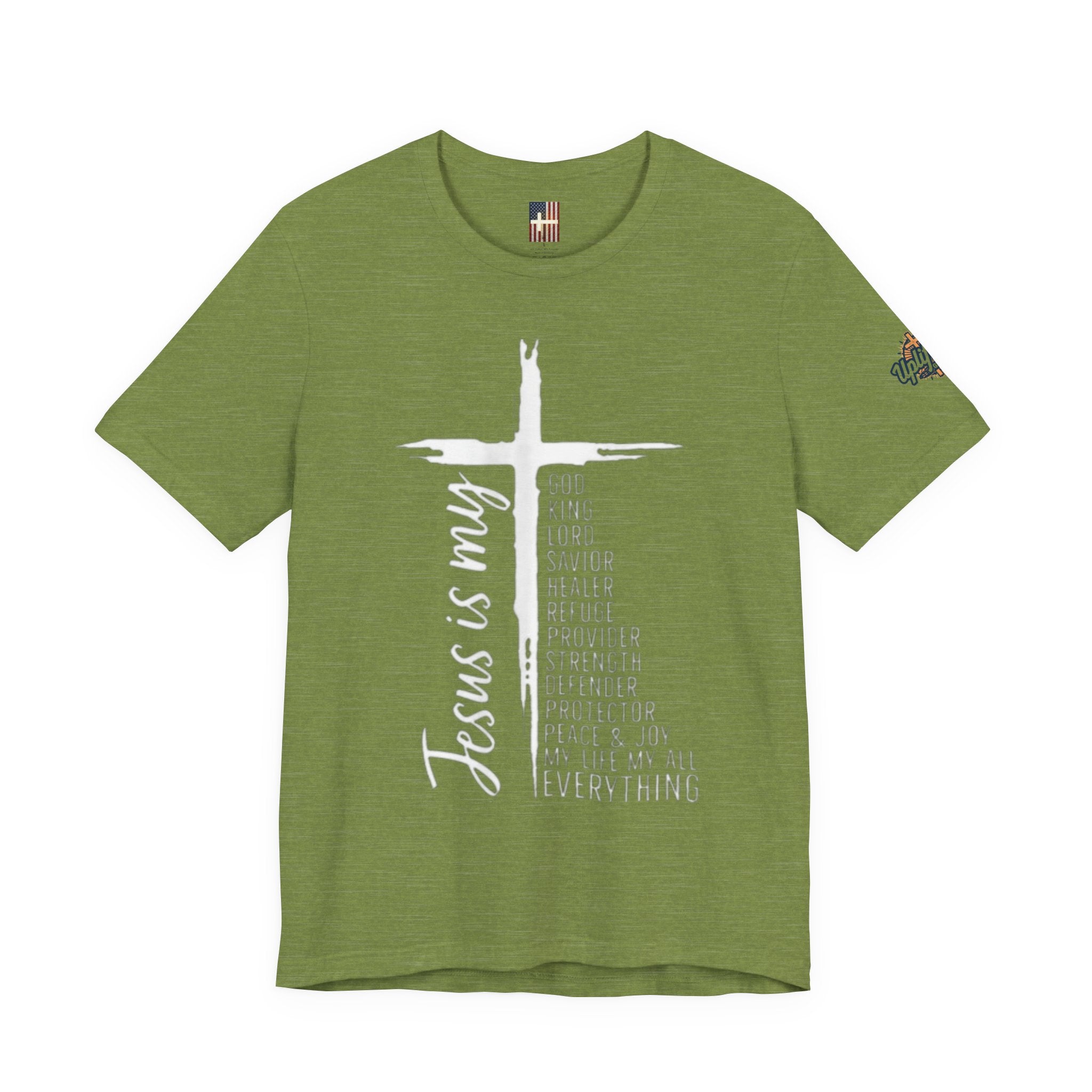 Jesus Is My Everything T-shirt – Cross List God King Lord Savior Christian T-shirt for Total Surrender Faith Printify
