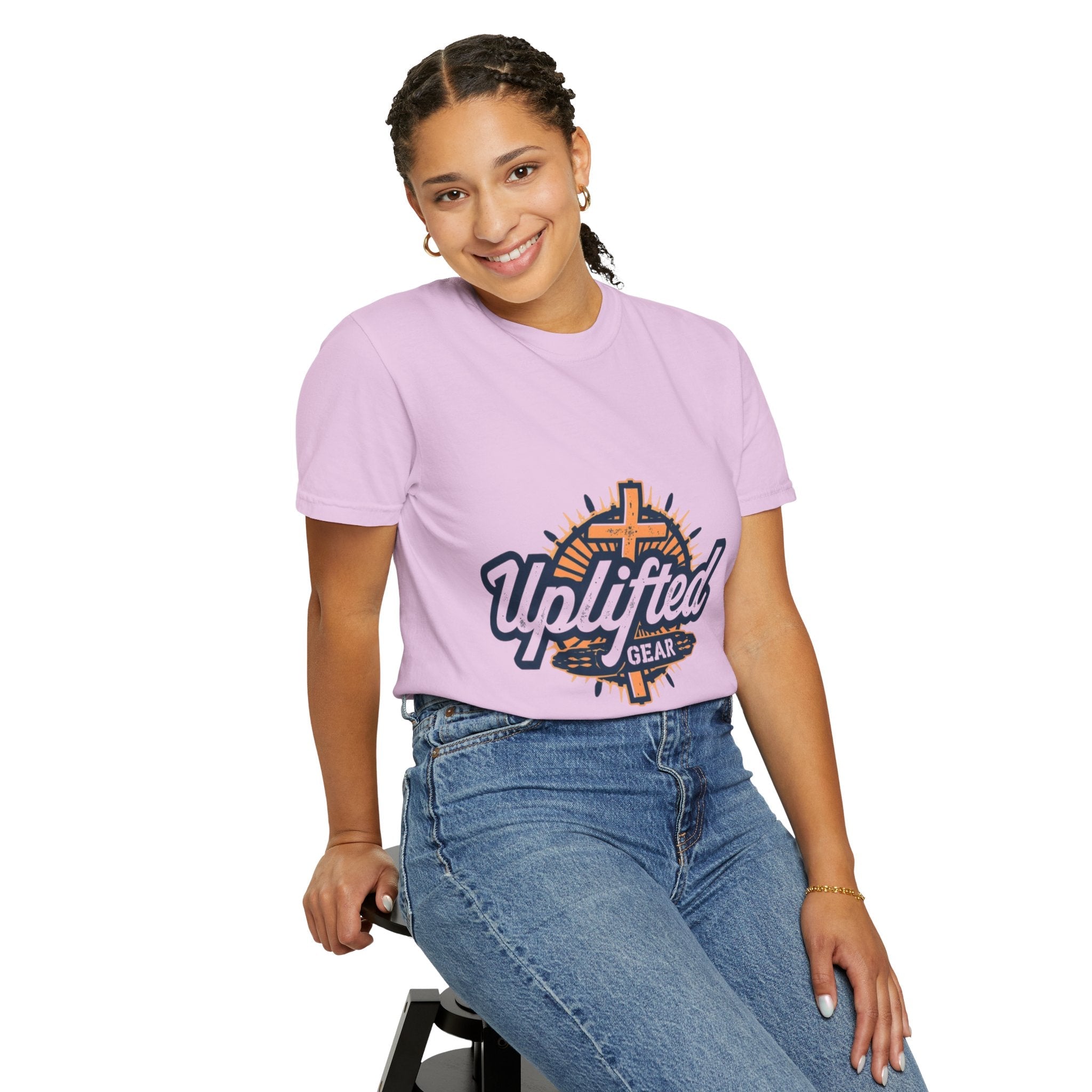 Uplifted Gear Christian T-Shirt – Bold Logo Faith Tee for Inspired Living Printify