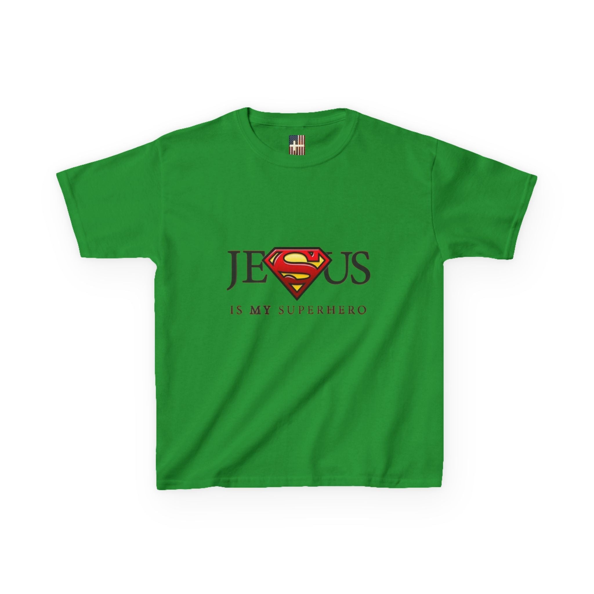 Jesus Is My Superhero T-Shirt — Faith-Based Superman-Inspired Tee Printify