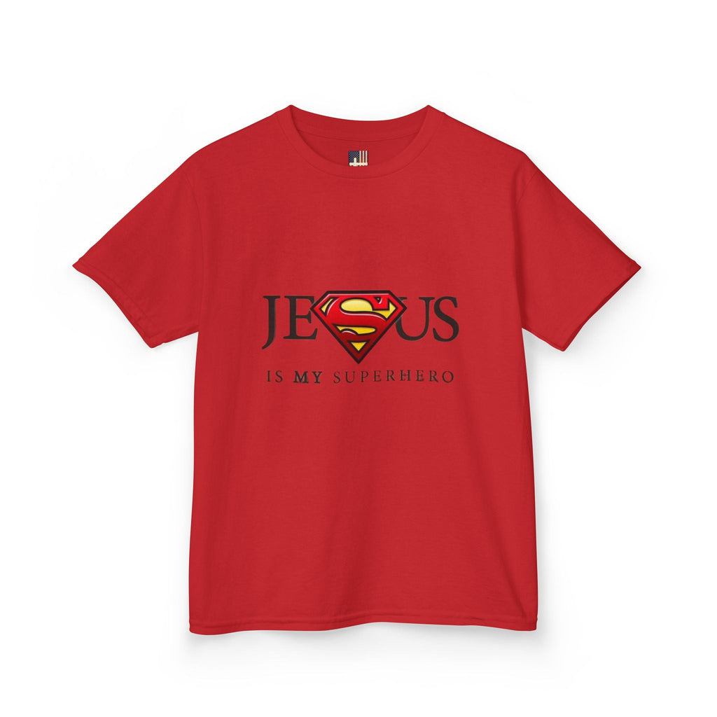 Jesus Is My Superhero T-Shirt — Faith-Based Superman-Inspired Tee Printify
