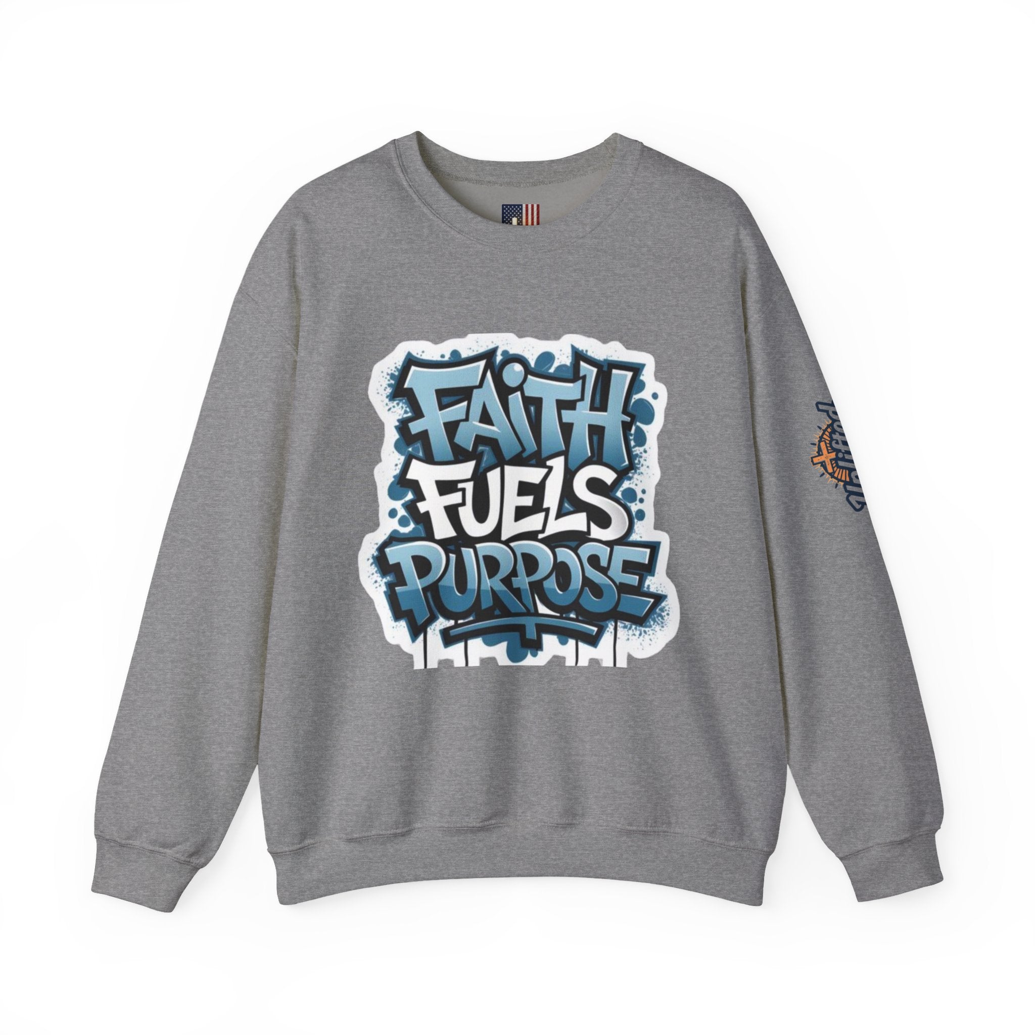 Faith Fuels Purpose Sweatshirt – Inspirational Christian Sweatshirt for Divine Drive & Unstoppable Belief Printify