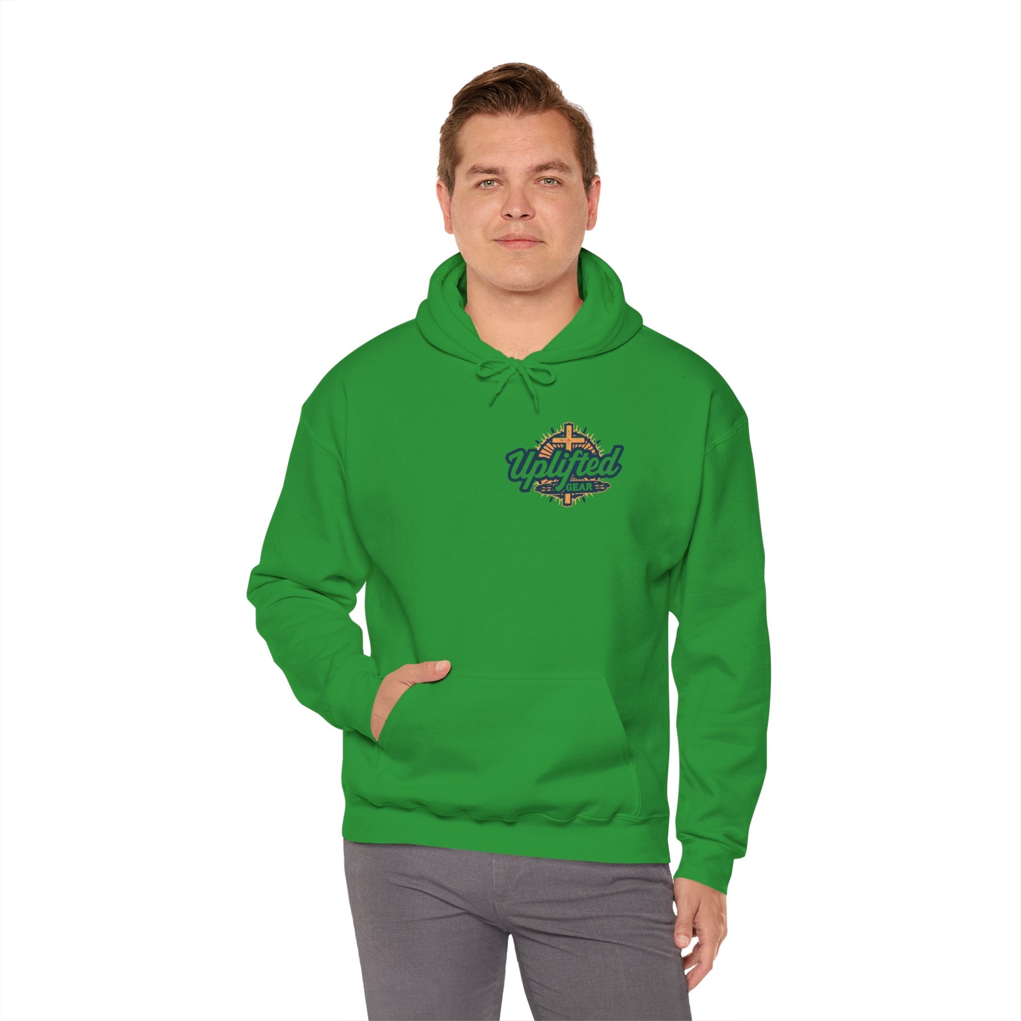 Walk by Faith, Not by Sight Hoodie – Moonlit Footprints Christian Hoodie for Cozy Nights Printify