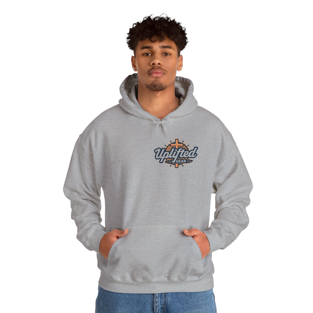 Strong and Courageous Hoodie – Joshua 1:9 Canine Pawprint Desert Christian Hoodie for Dog Lovers Printify