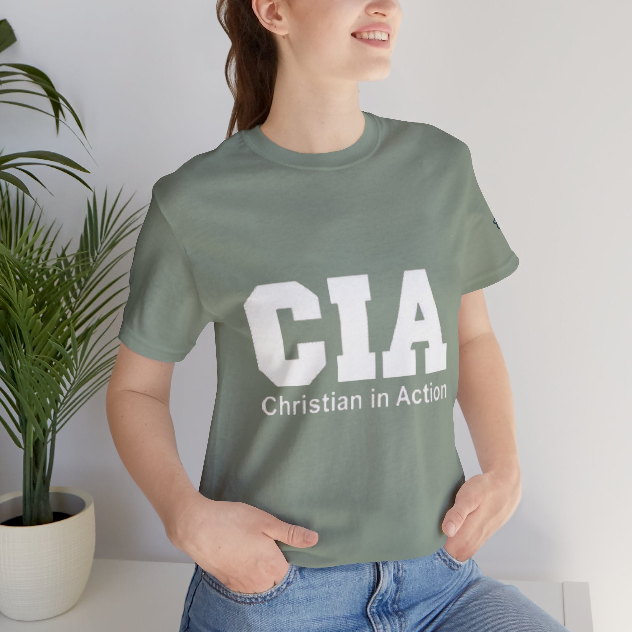 CIA Christian in Action T-shirt - Funny Faith Parody T-shirt - Mission Ready Apparel Printify