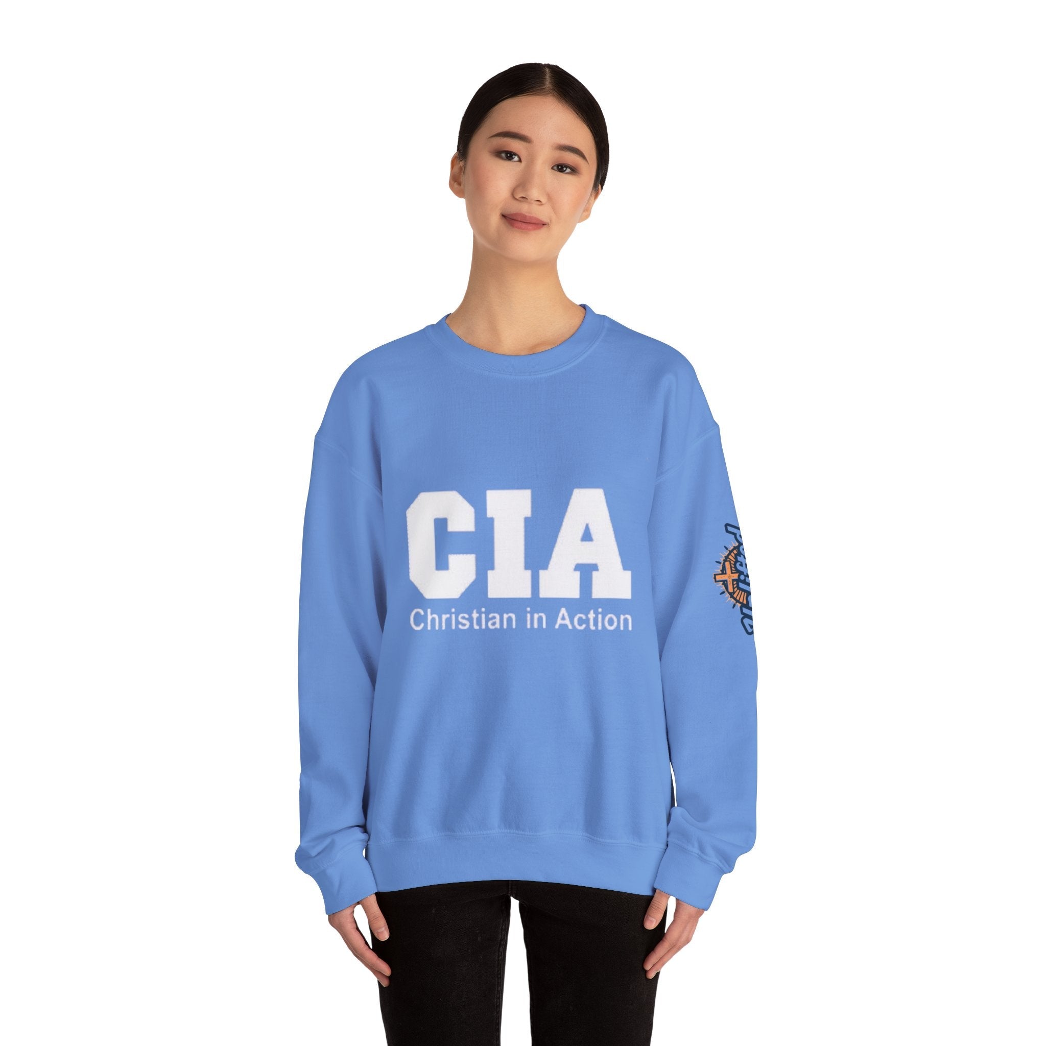 CIA Christian in Action Sweatshirt - Funny Faith Parody Sweatshirt - Mission Ready Apparel Printify