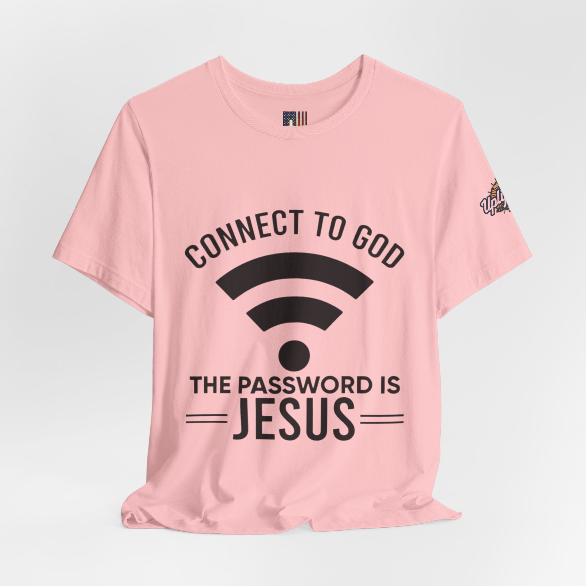 Connect to God T-shirt - WIFI Password is Jesus - Funny Christian Faith T-shirt Printify