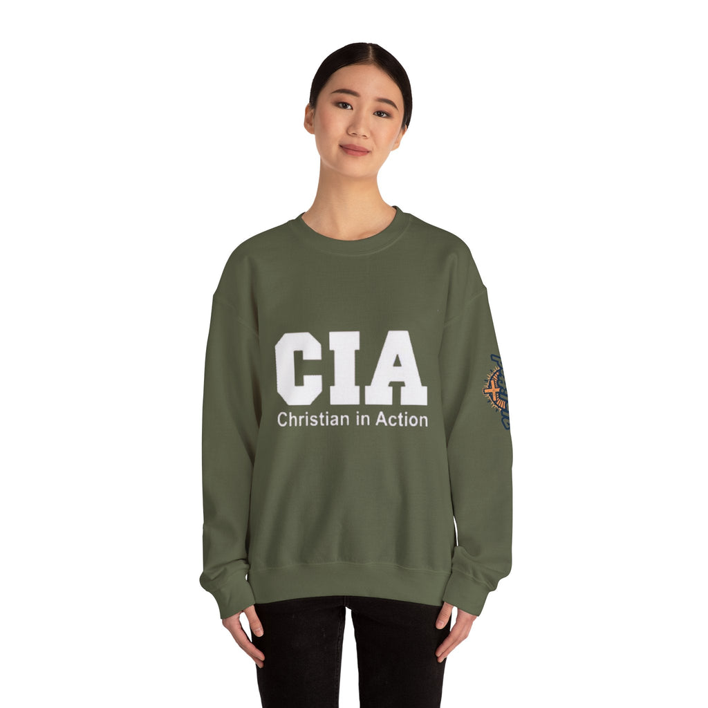 CIA Christian in Action Sweatshirt - Funny Faith Parody Sweatshirt - Mission Ready Apparel Printify