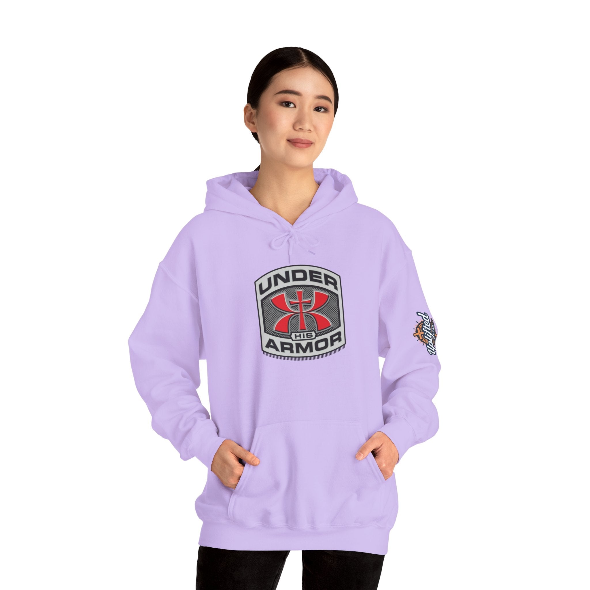 Under Armor Logo Hoodie — Black Athletic Pullover Printify