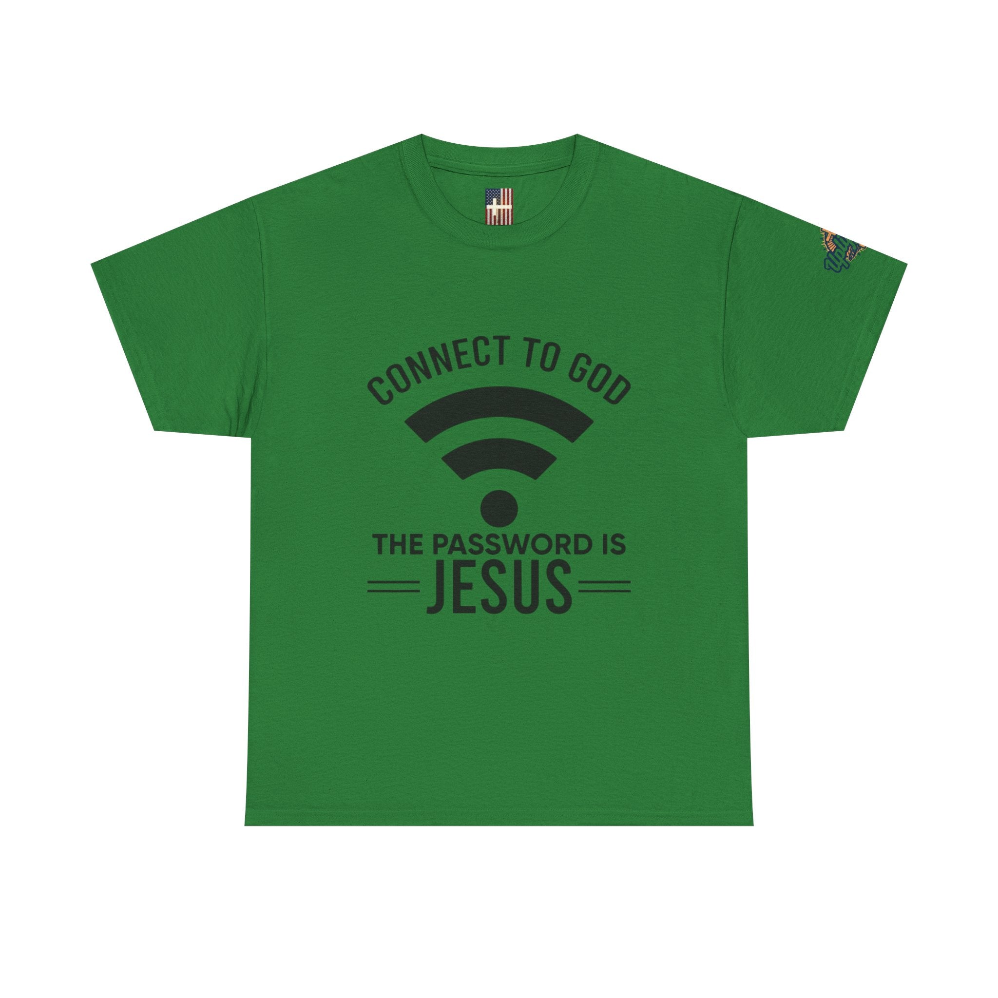 Connect to God T-shirt - WIFI Password is Jesus - Funny Christian Faith T-shirt Printify