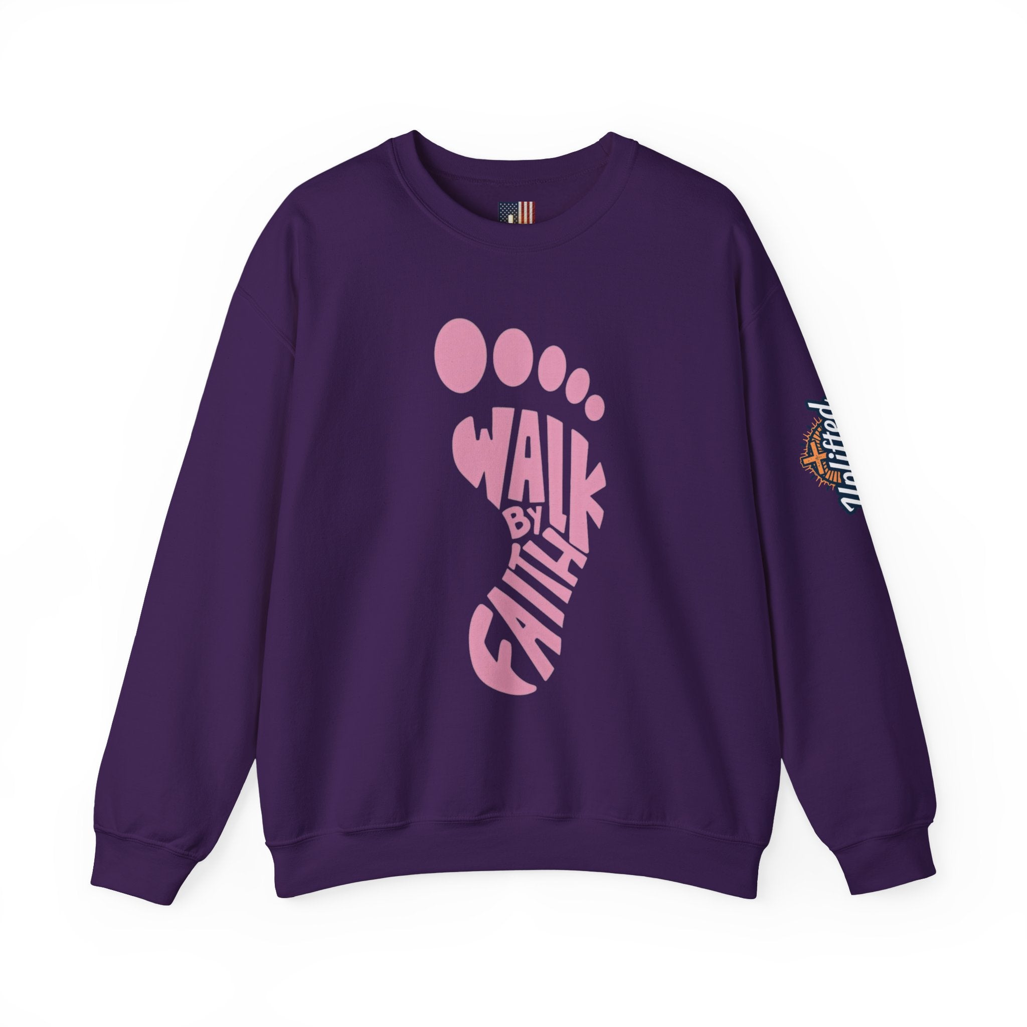 Walk By Faith Footprint Sweatshirt Printify