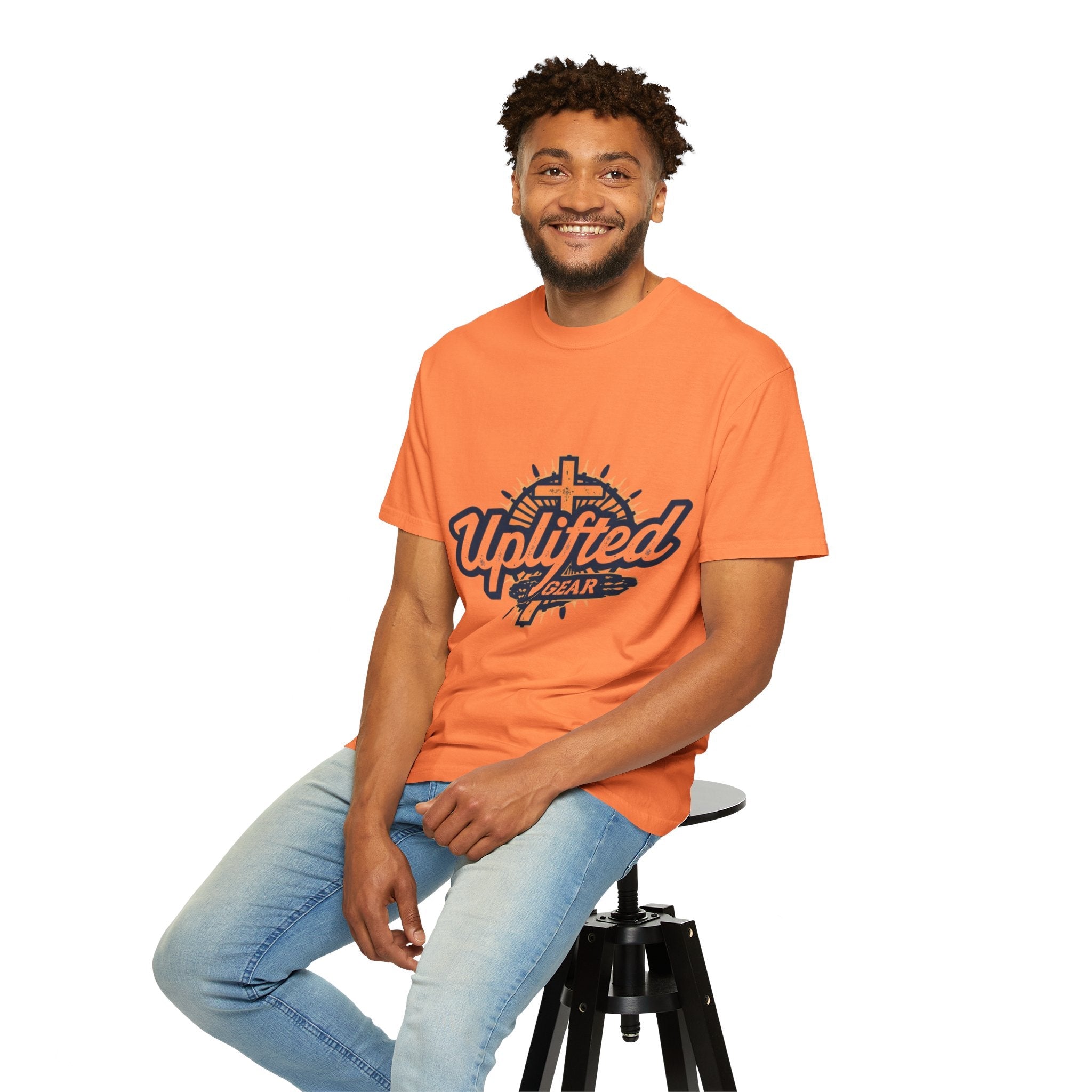 Uplifted Gear Christian T-Shirt – Bold Logo Faith Tee for Inspired Living Printify