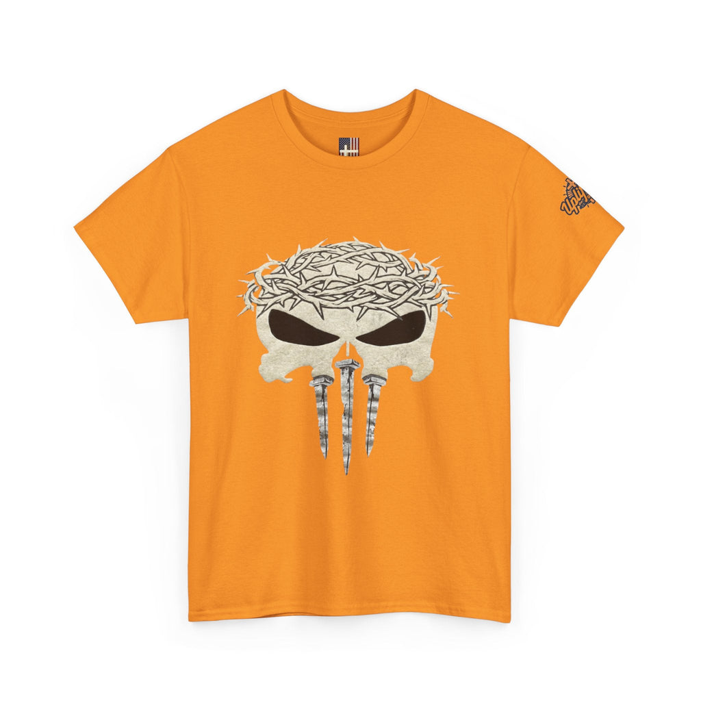 Christian Skull T-shirt - Crown of Thorns & Nails - Warrior Faith T-shirt Printify