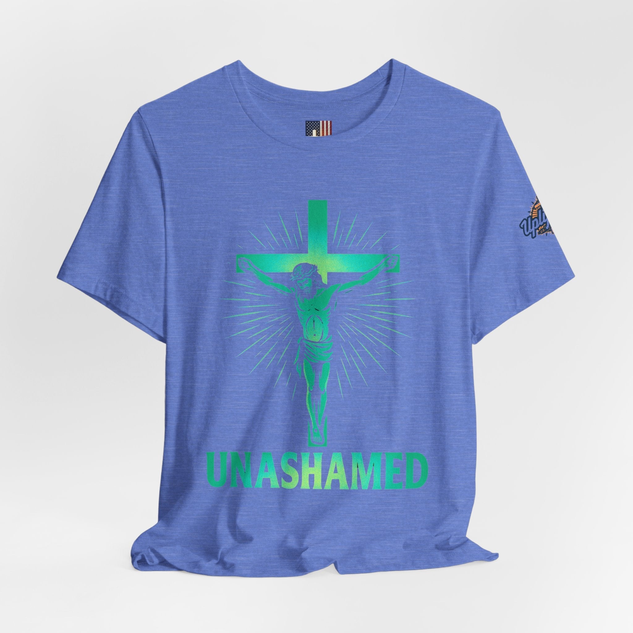Unashamed T-shirt – Romans 1:16 Crucifixion Christian t-shirt for Bold Unwavering Faith Printify