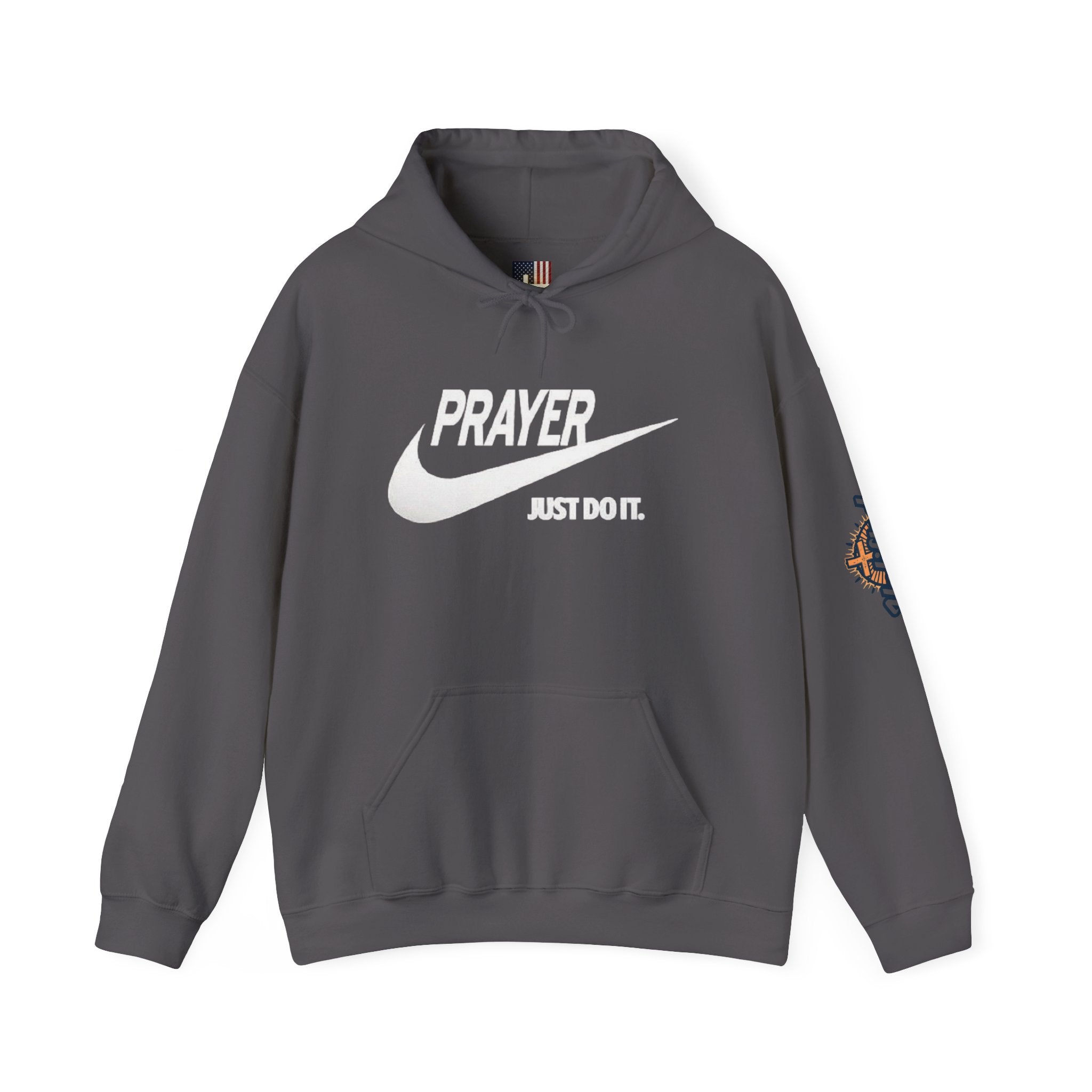Prayer Just Do It Hoodie - Funny Christian Nike Parody Hoodie - Faith Gear Printify