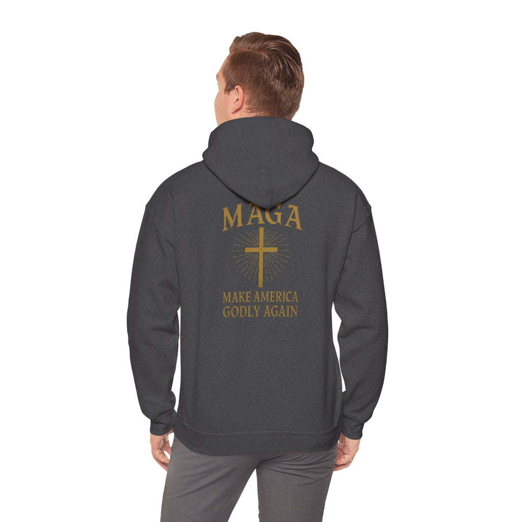 Make America Godly Again Hoodie – MAGA Christian Patriotic Sweatshirt for Biblical Values & Freedom Printify