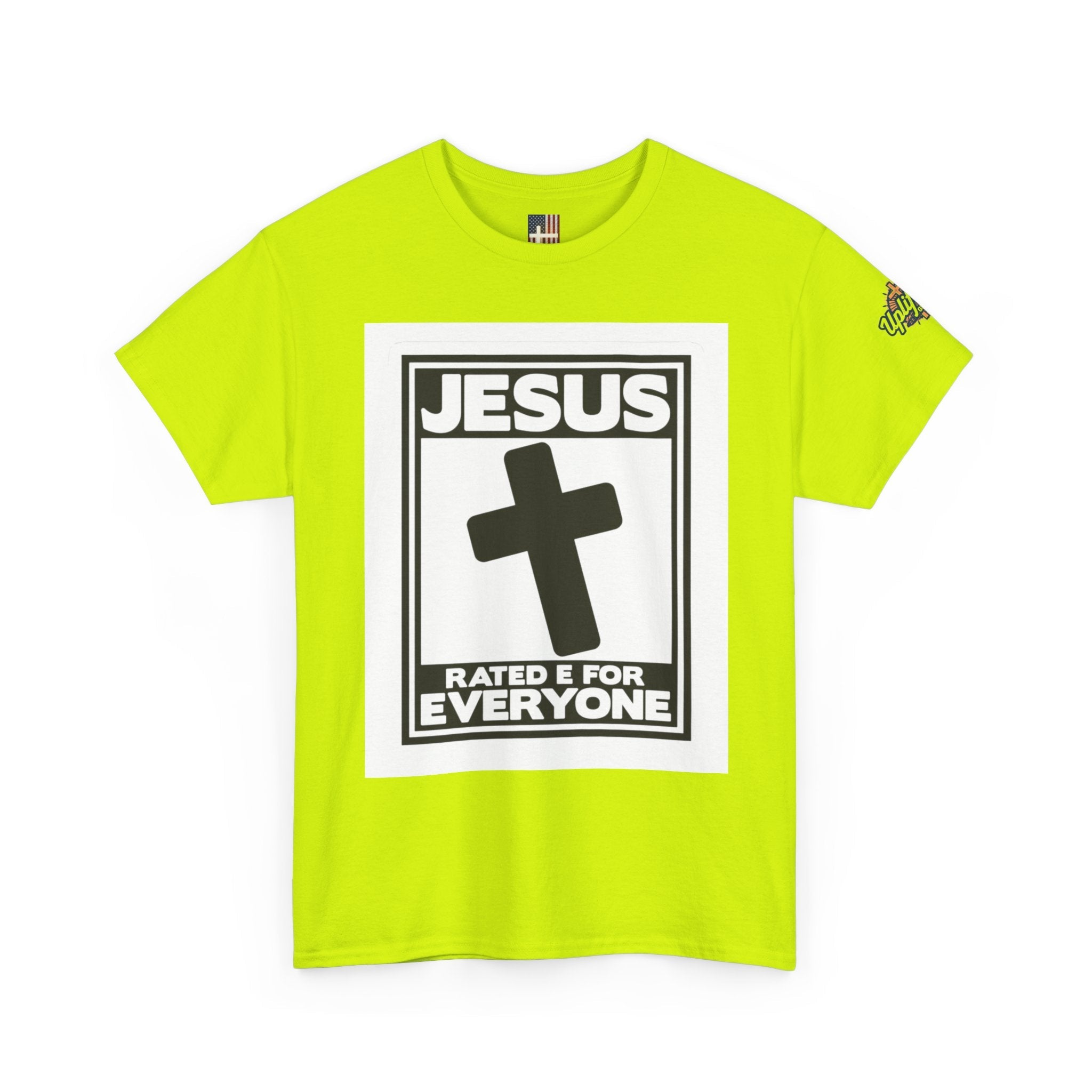 Jesus, Rated E for Everyone T-shirt - Gamer Faith T-shirt - Christian Video Game Parody Printify