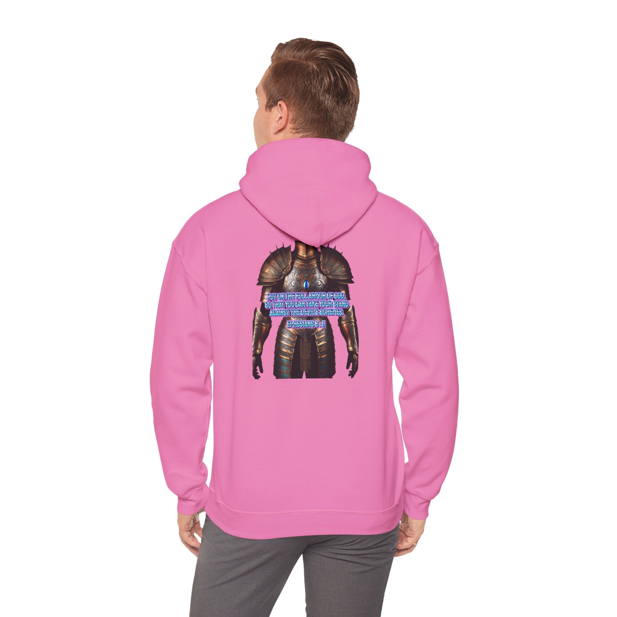 Religious Graphic Armor Of God Design - Unisex Heavy Blend™ Hooded Sweatshirt Printify