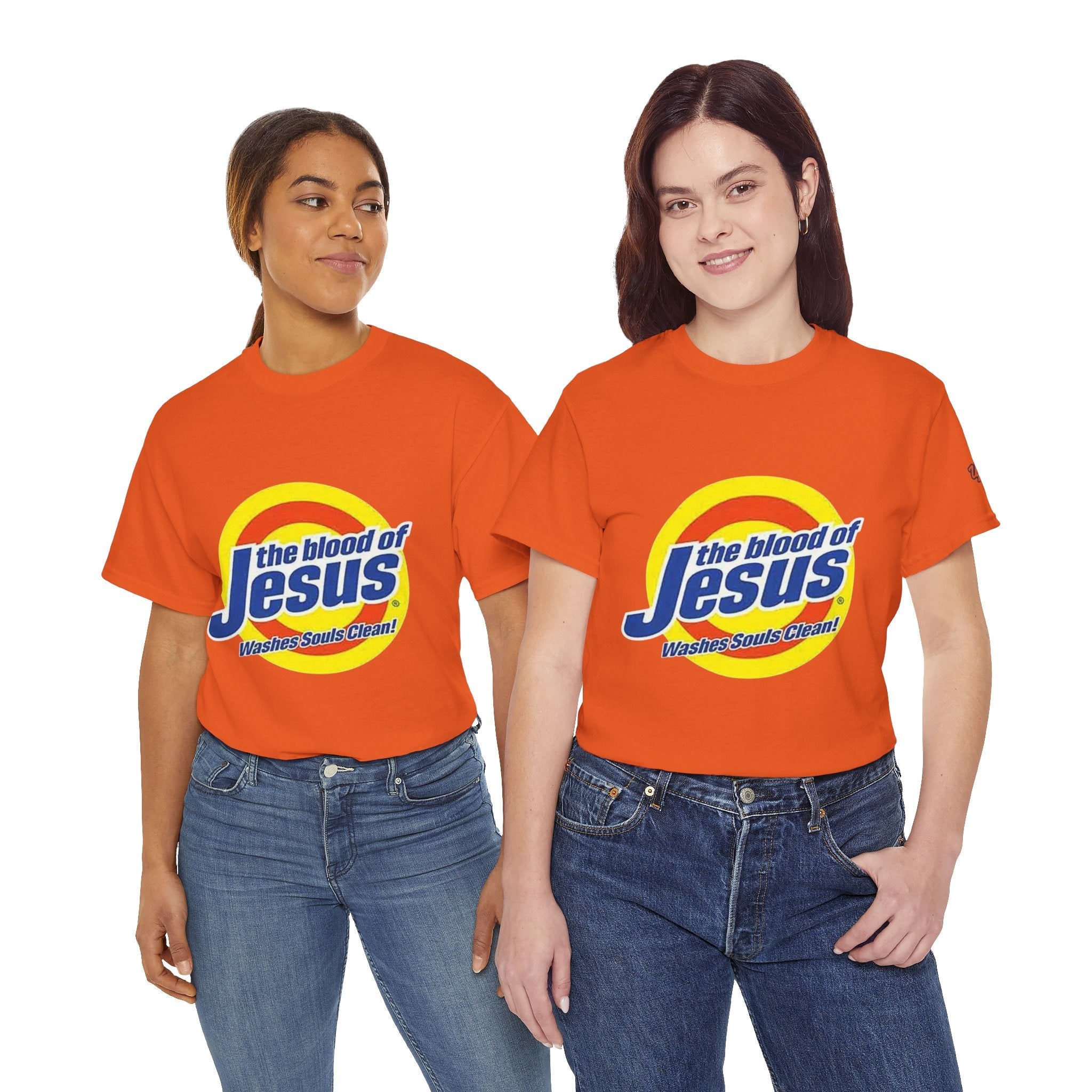 Blood of Jesus Washes Souls Clean T-shirt - Funny Tide Parody - Christian Faith T-shirt Printify