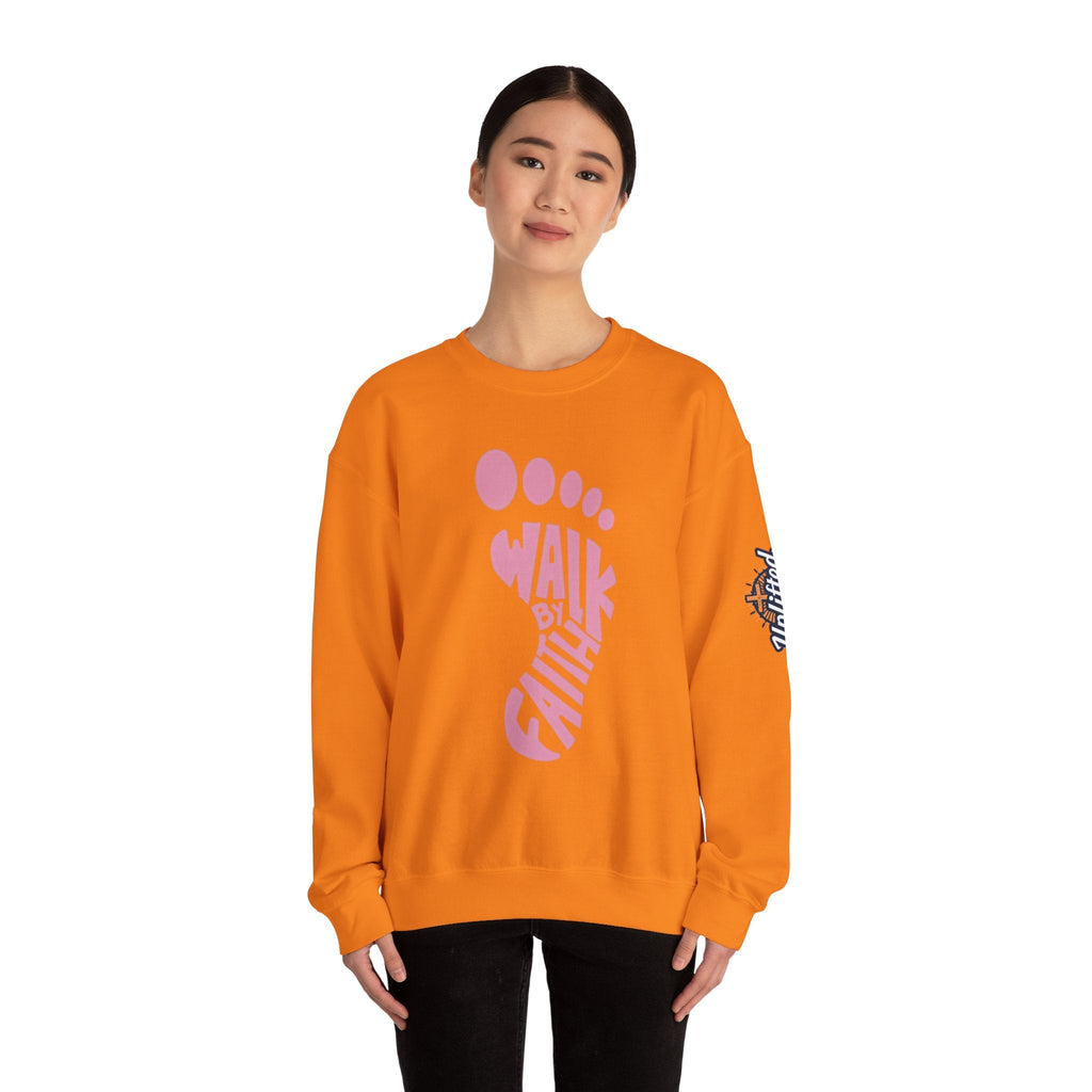Walk By Faith Footprint Sweatshirt Printify