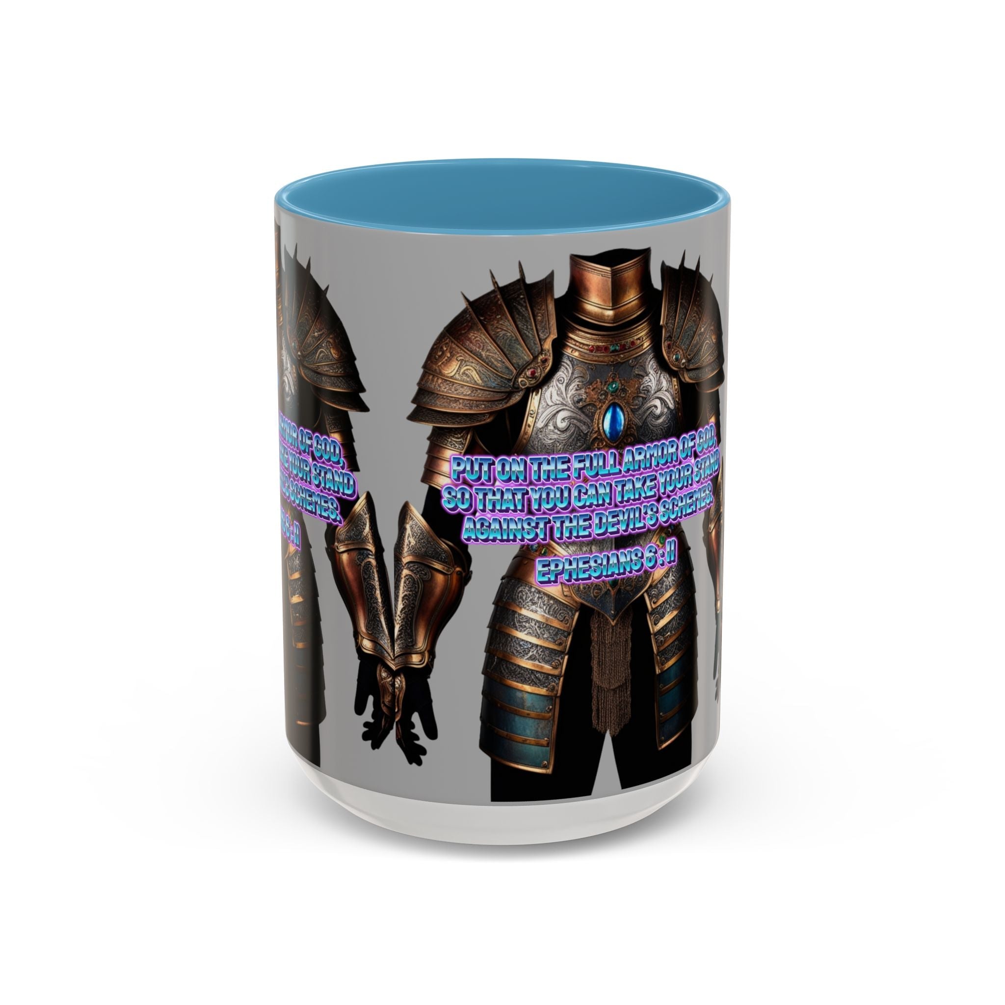 Religious Graphic Armor Of God Design - Accent Coffee Mug (11, 15oz) Printify