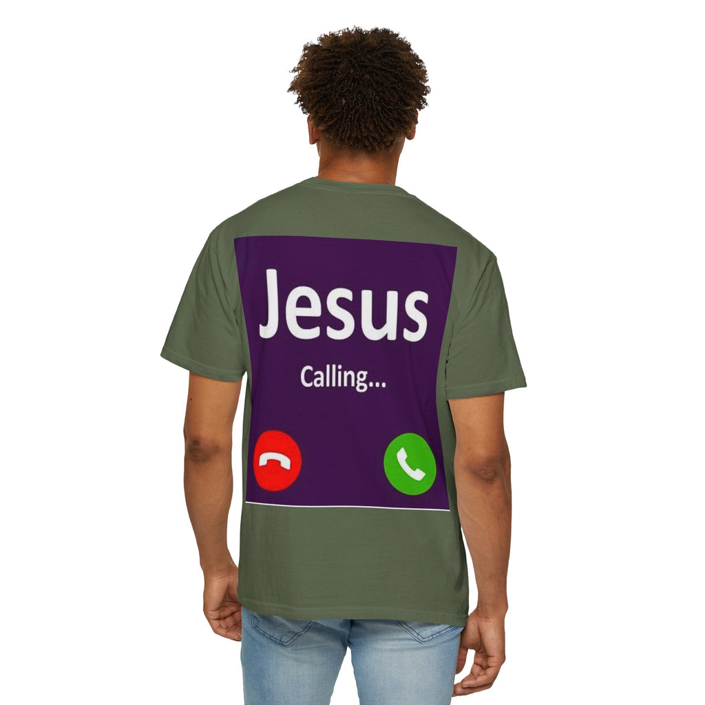 Jesus Calling T-shirt, – Funny Cell Phone Screen Christian T-shirt, for Divine Connection & Faith Humor Printify