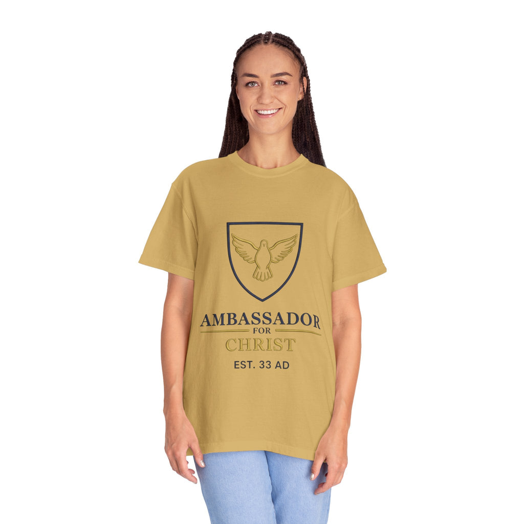 Ambassador for Christ T-Shirt – Established 33 AD Christian Tee for Bold Faith Printify