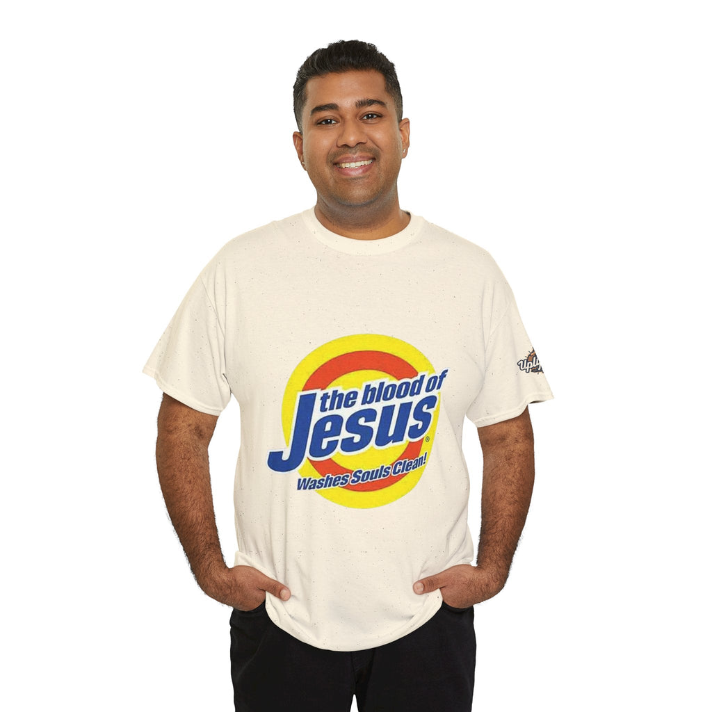 Blood of Jesus Washes Souls Clean T-shirt - Funny Tide Parody - Christian Faith T-shirt Printify