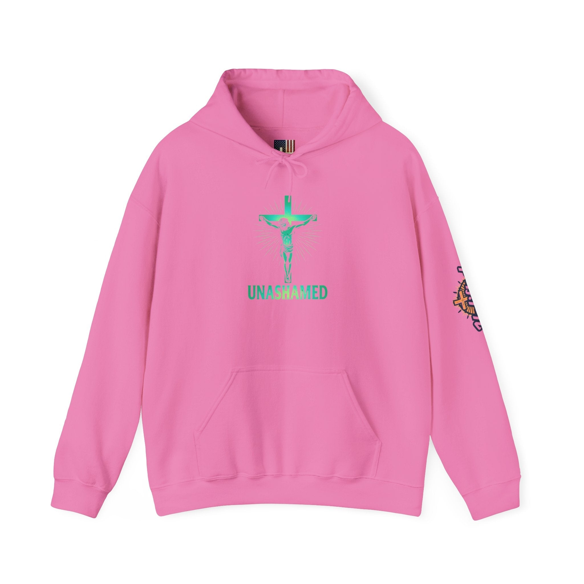 Unashamed Hoodie – Romans 1:16 Crucifixion Christian Hoodie for Bold Unwavering Faith Printify
