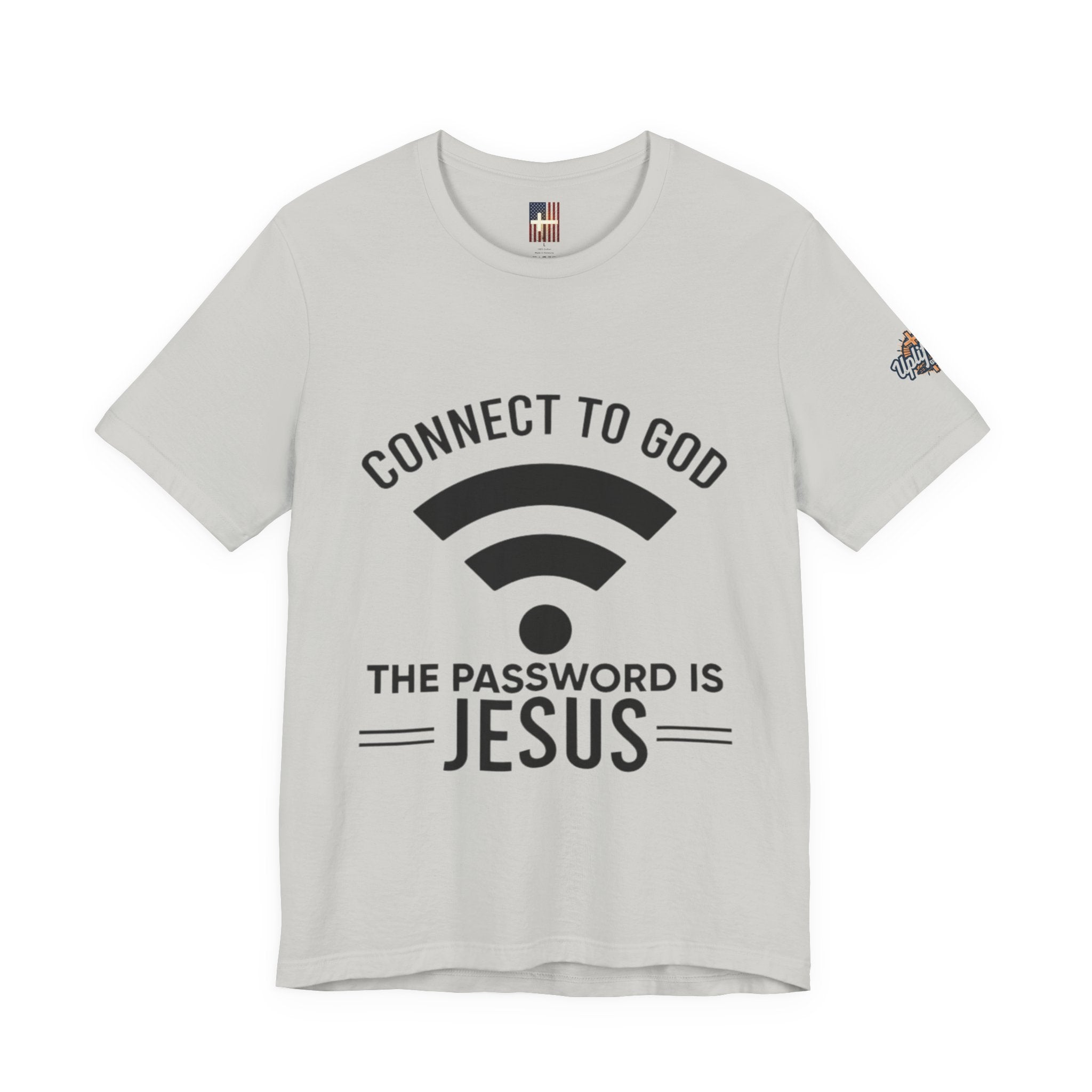 Connect to God T-shirt - WIFI Password is Jesus - Funny Christian Faith T-shirt Printify