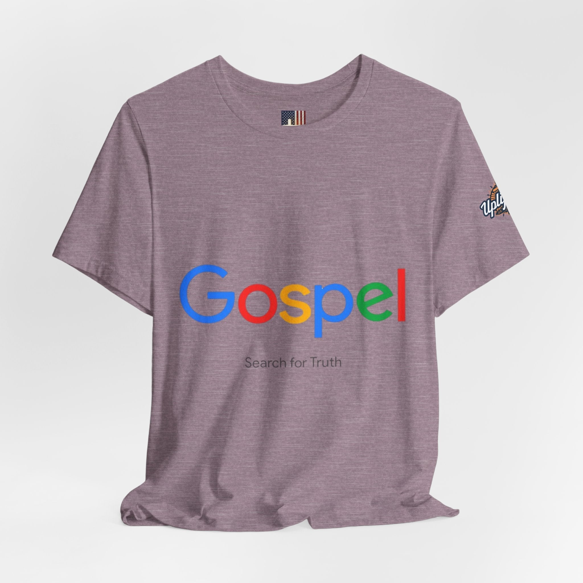 Gospel Graphic Tee — "Gospel" Colorful Logo Christian T-Shirt Printify