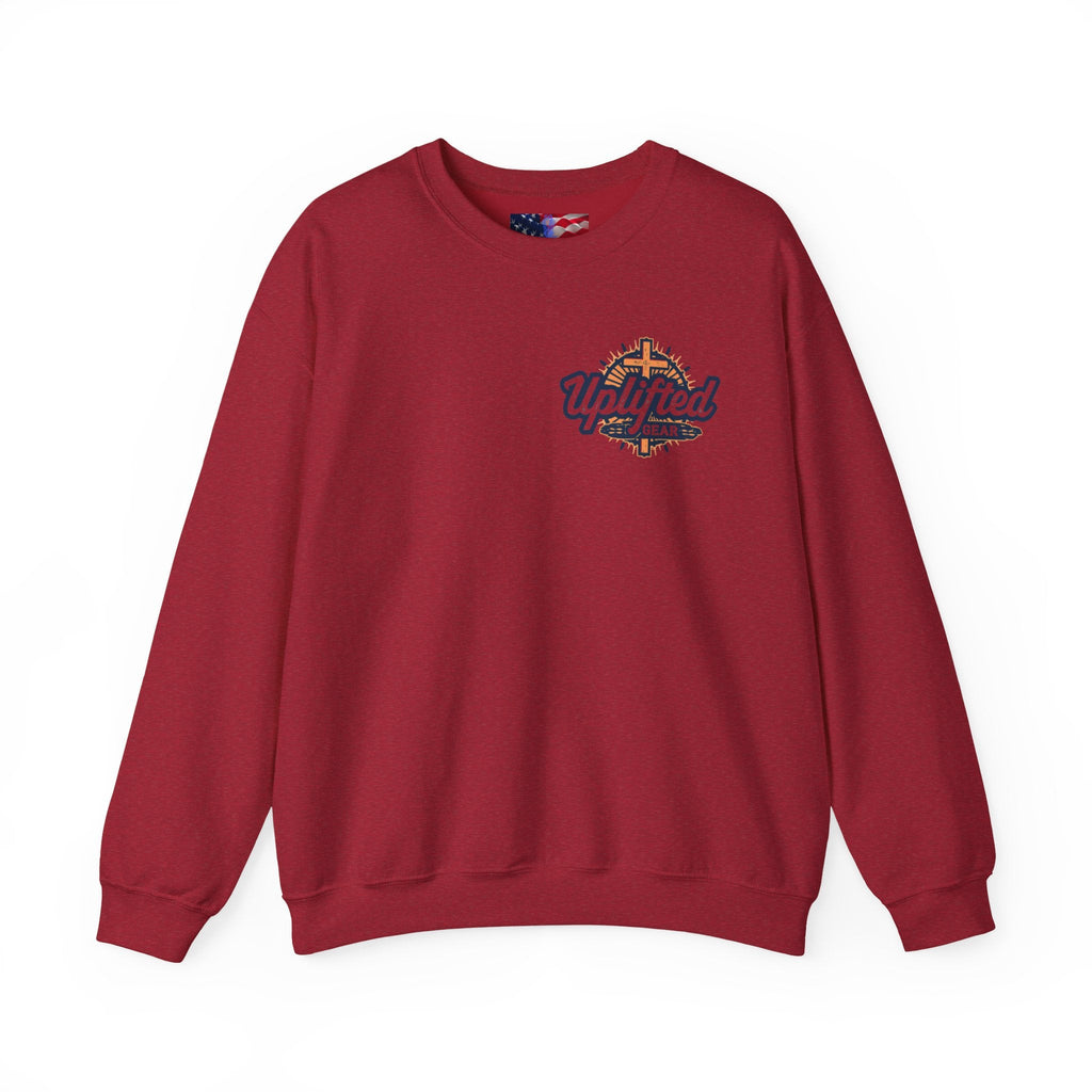 Trust in The Lord Proverbs 3:5-6 Biblical Design Crewneck Sweatshirt Printify