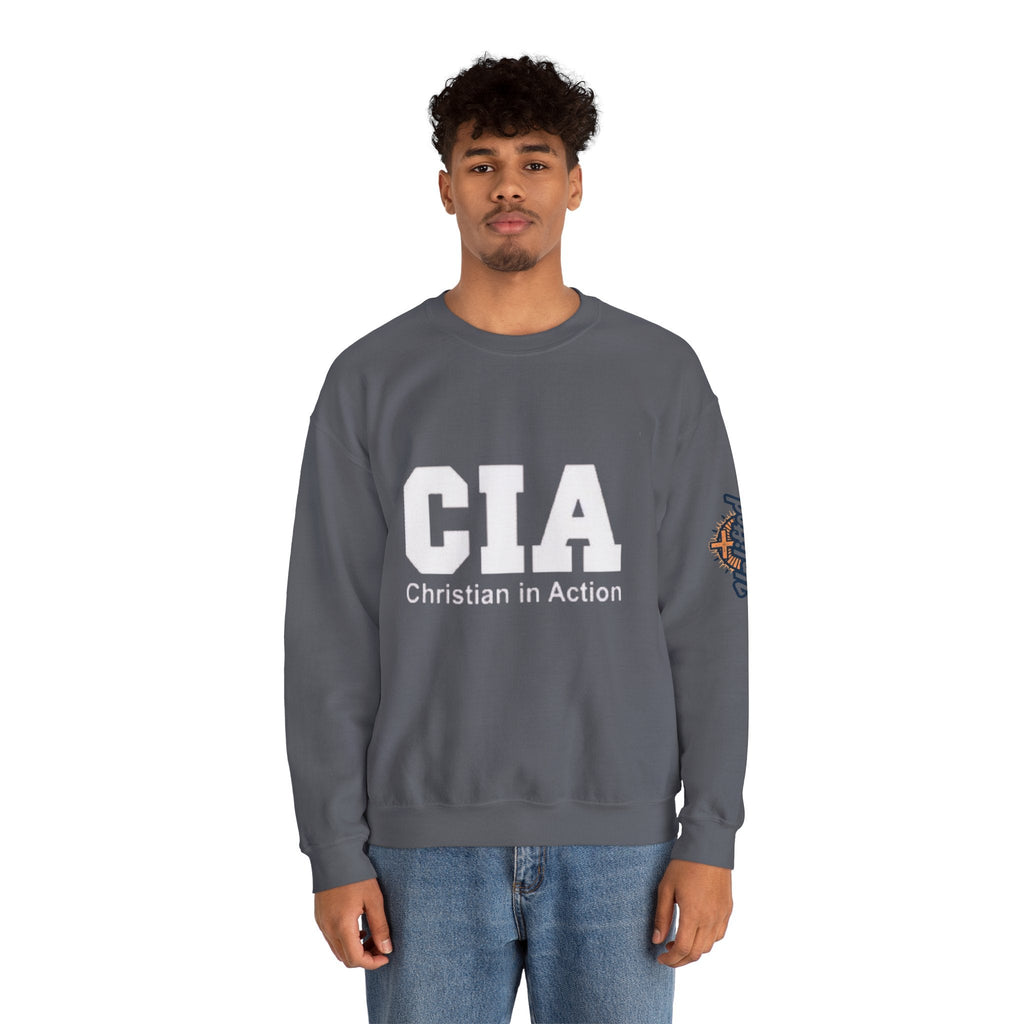CIA Christian in Action Sweatshirt - Funny Faith Parody Sweatshirt - Mission Ready Apparel Printify