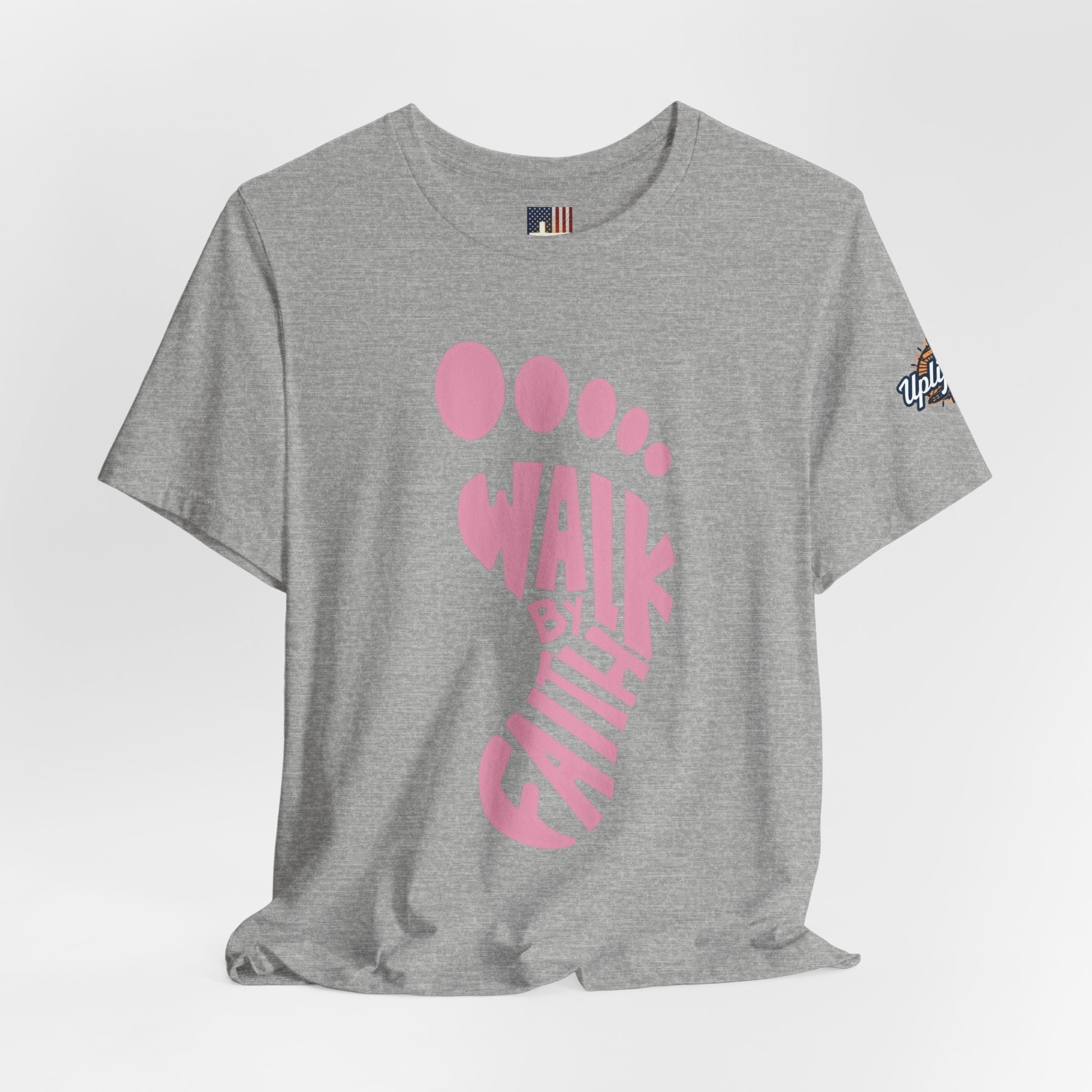 Walk By Faith Footprint T-Shirt Printify