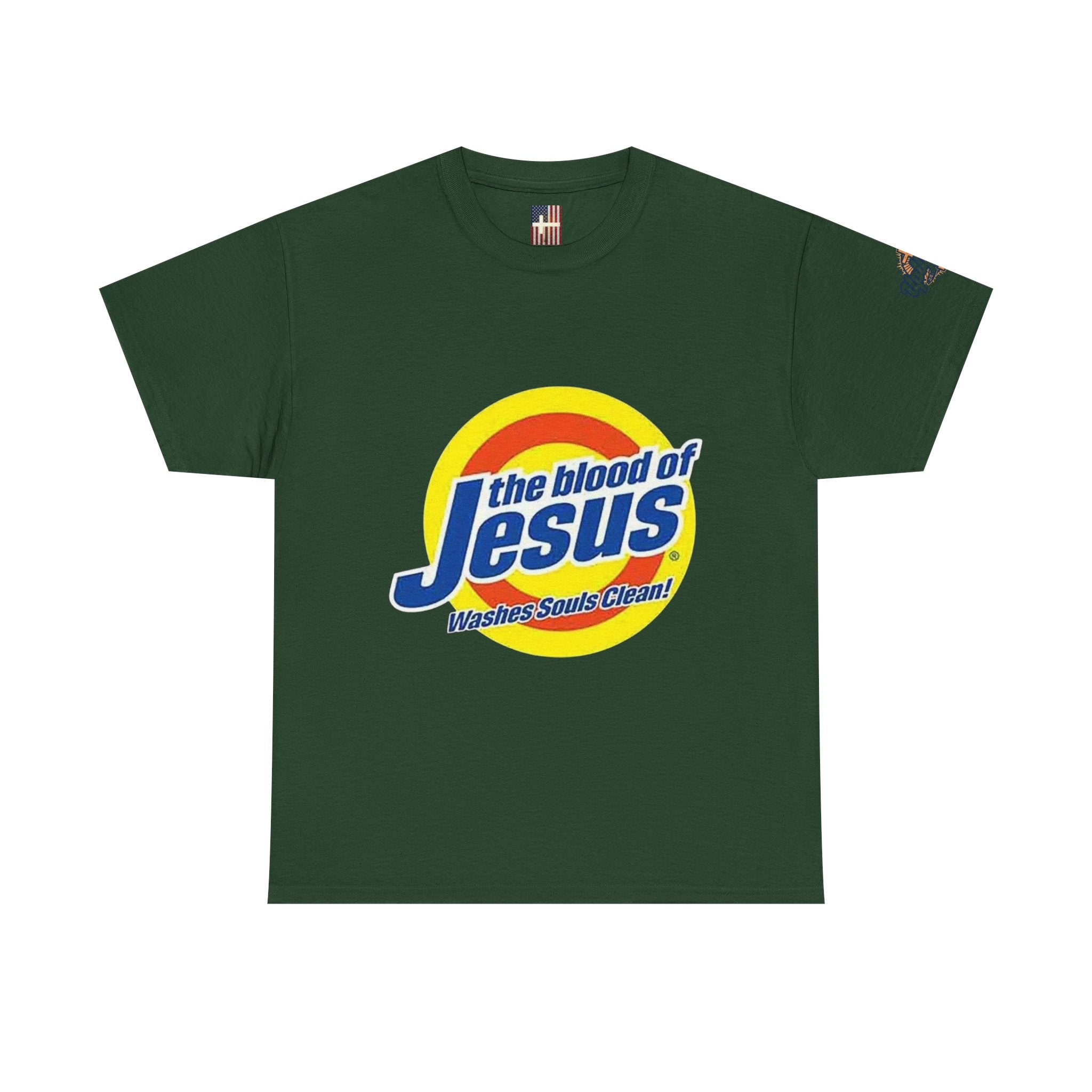 Blood of Jesus Washes Souls Clean T-shirt - Funny Tide Parody - Christian Faith T-shirt Printify