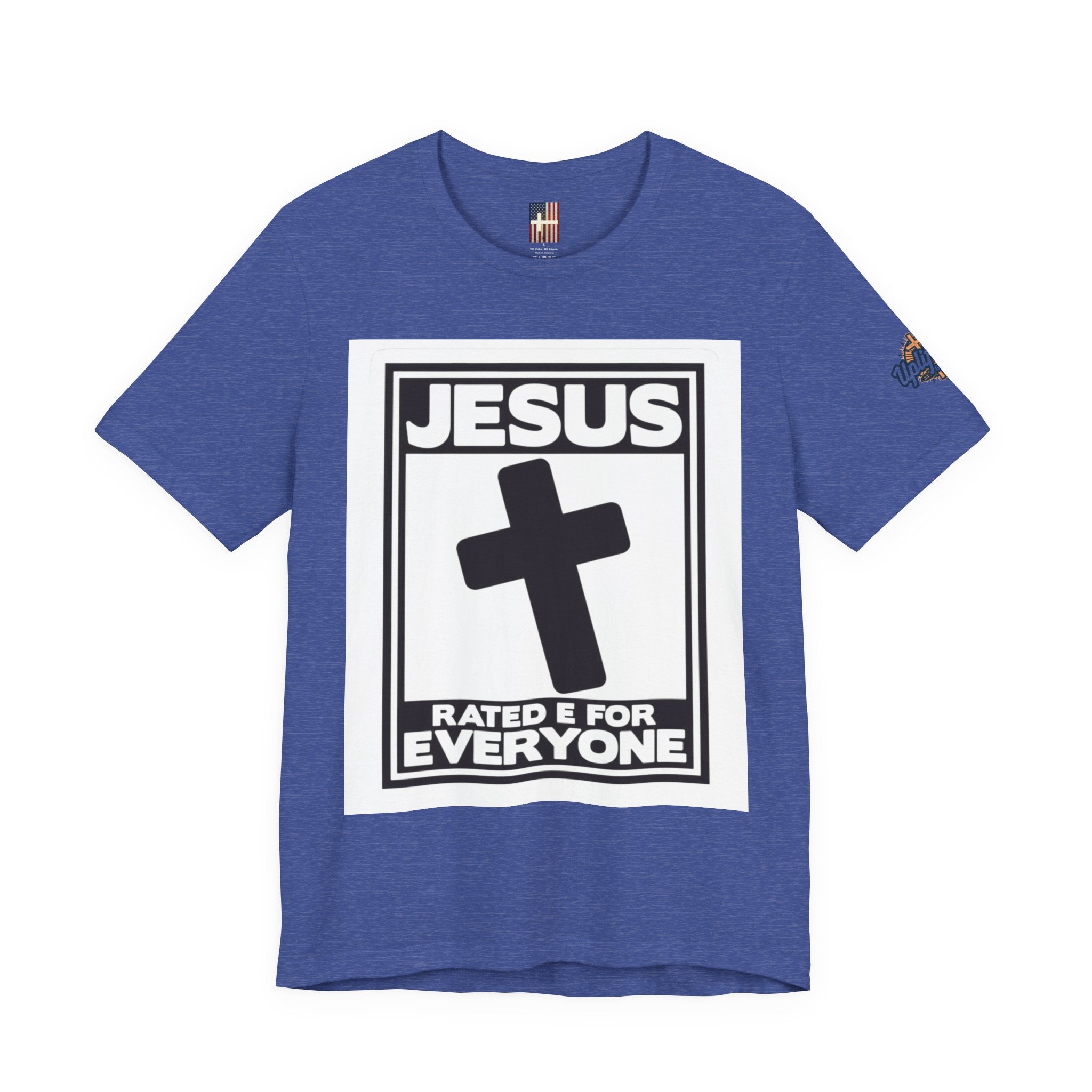 Jesus, Rated E for Everyone T-shirt - Gamer Faith T-shirt - Christian Video Game Parody Printify