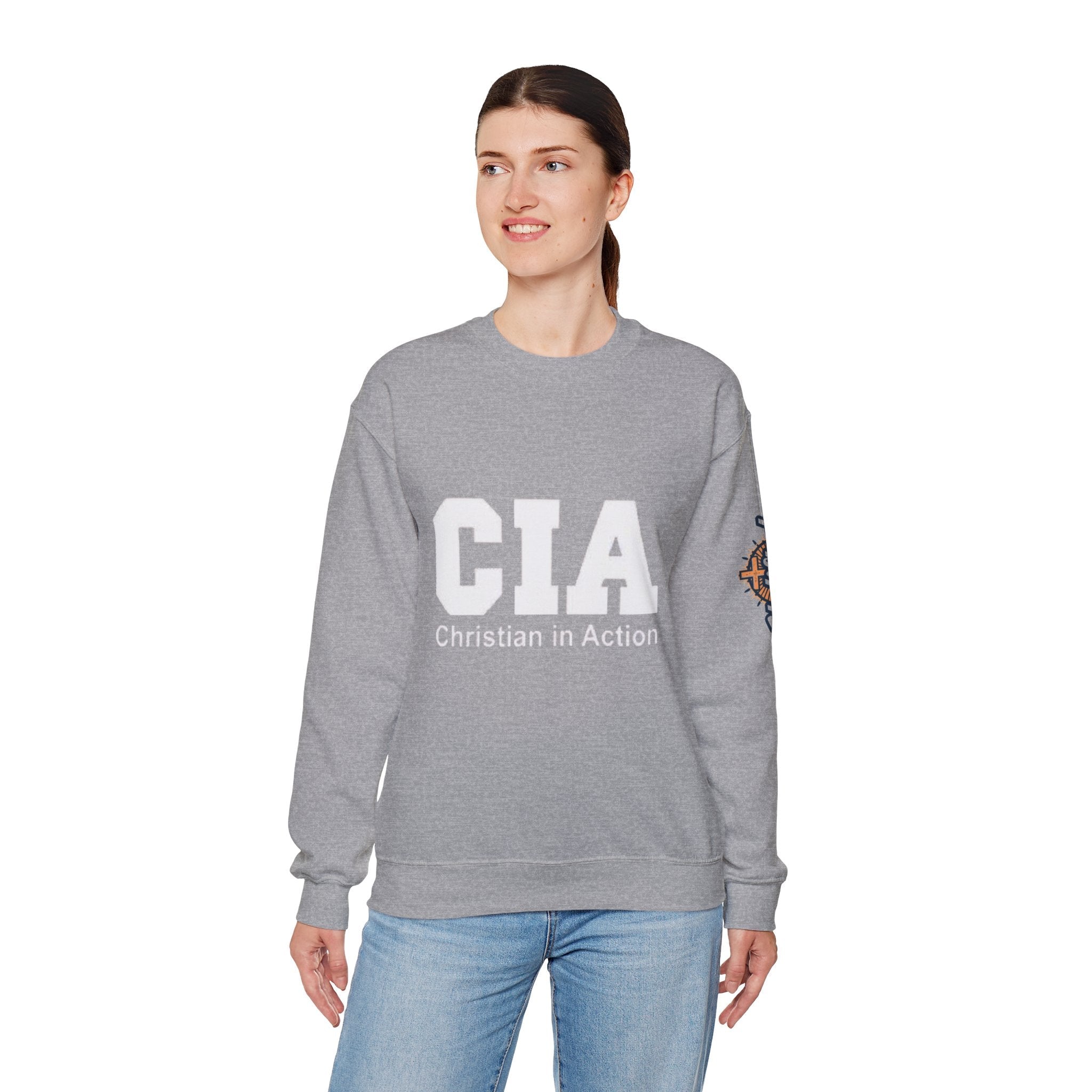 CIA Christian in Action Sweatshirt - Funny Faith Parody Sweatshirt - Mission Ready Apparel Printify