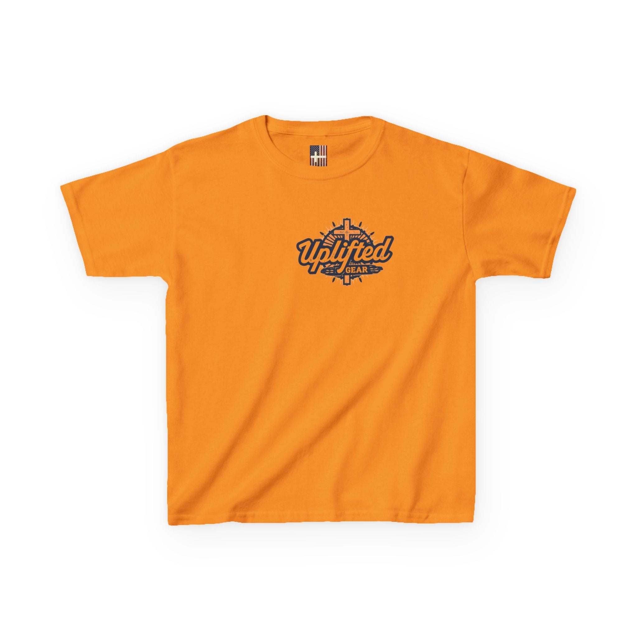 ✨ Chosen. Loved. Redeemed. – Elegant Christian Kids T-Shirt | Gold Foil Faith Tee | Subtle Cross & Heart Design | Inspirational Bible Verse Apparel by Uplifted Gear Printify