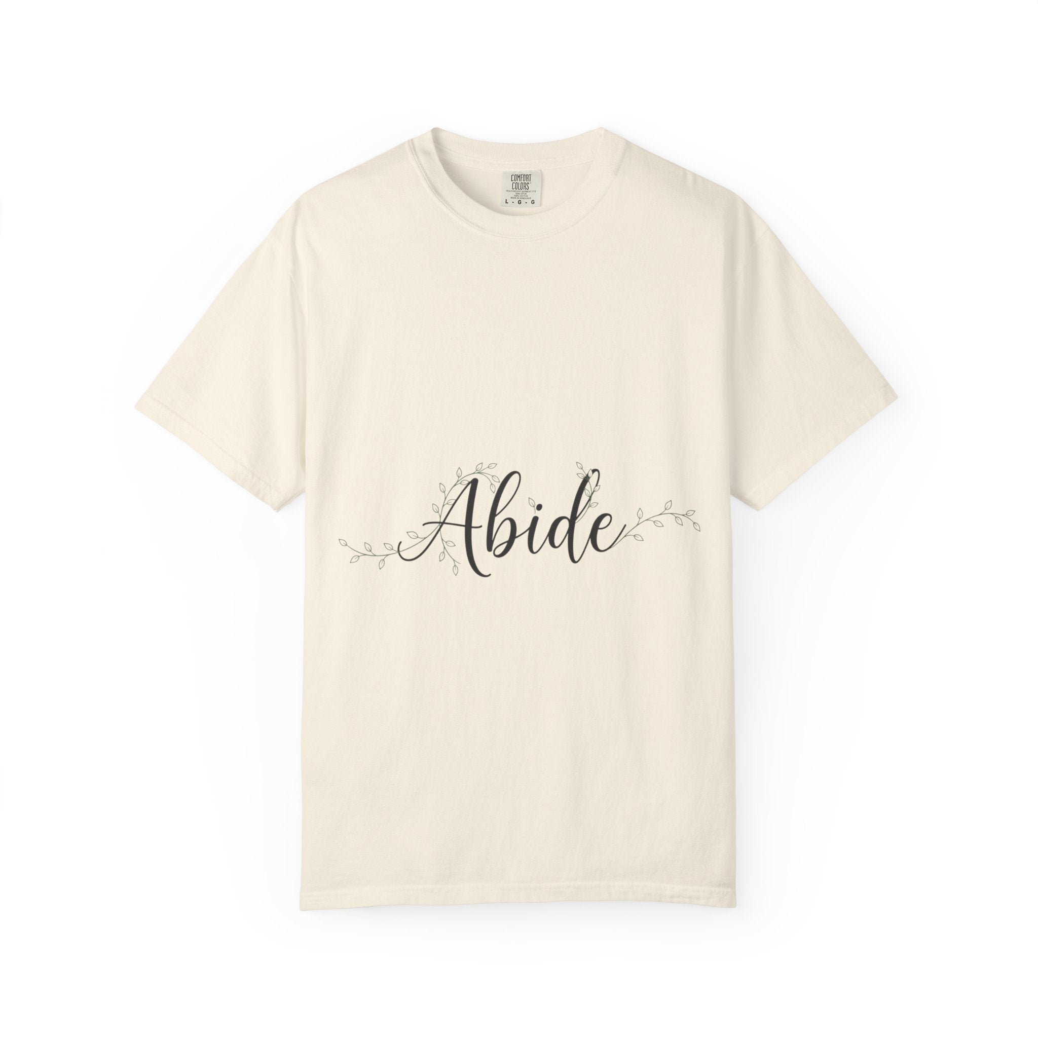 Abide in the Lord T-Shirt – Vine Design Christian Tee for Faithful Hearts Printify