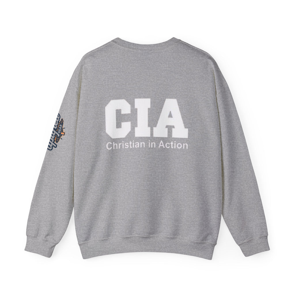 CIA Christian in Action Sweatshirt - Funny Faith Parody Sweatshirt - Mission Ready Apparel Printify