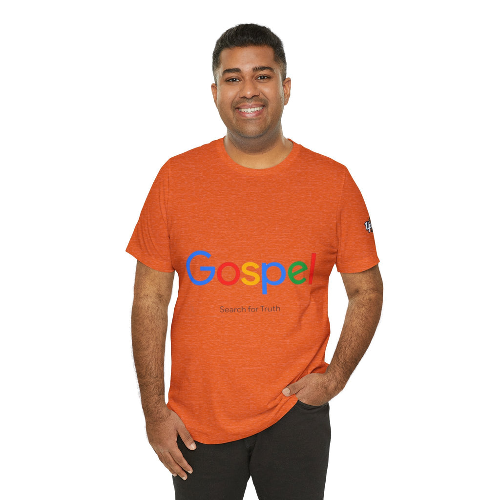 Gospel Graphic Tee — "Gospel" Colorful Logo Christian T-Shirt Printify