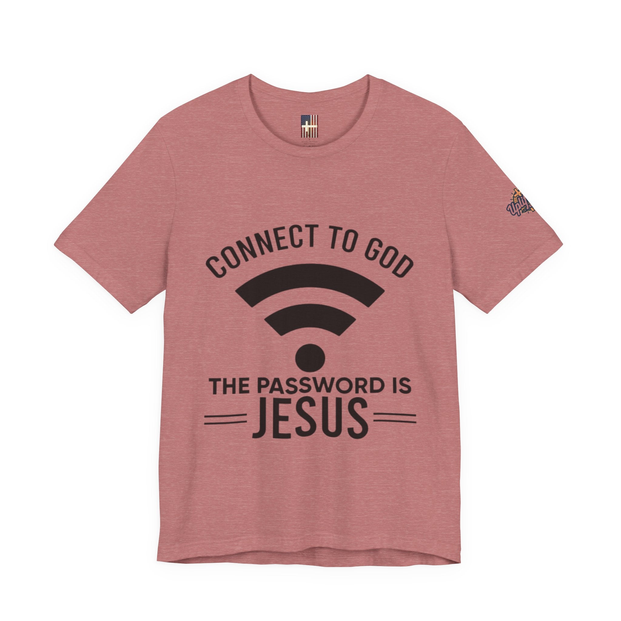Connect to God T-shirt - WIFI Password is Jesus - Funny Christian Faith T-shirt Printify