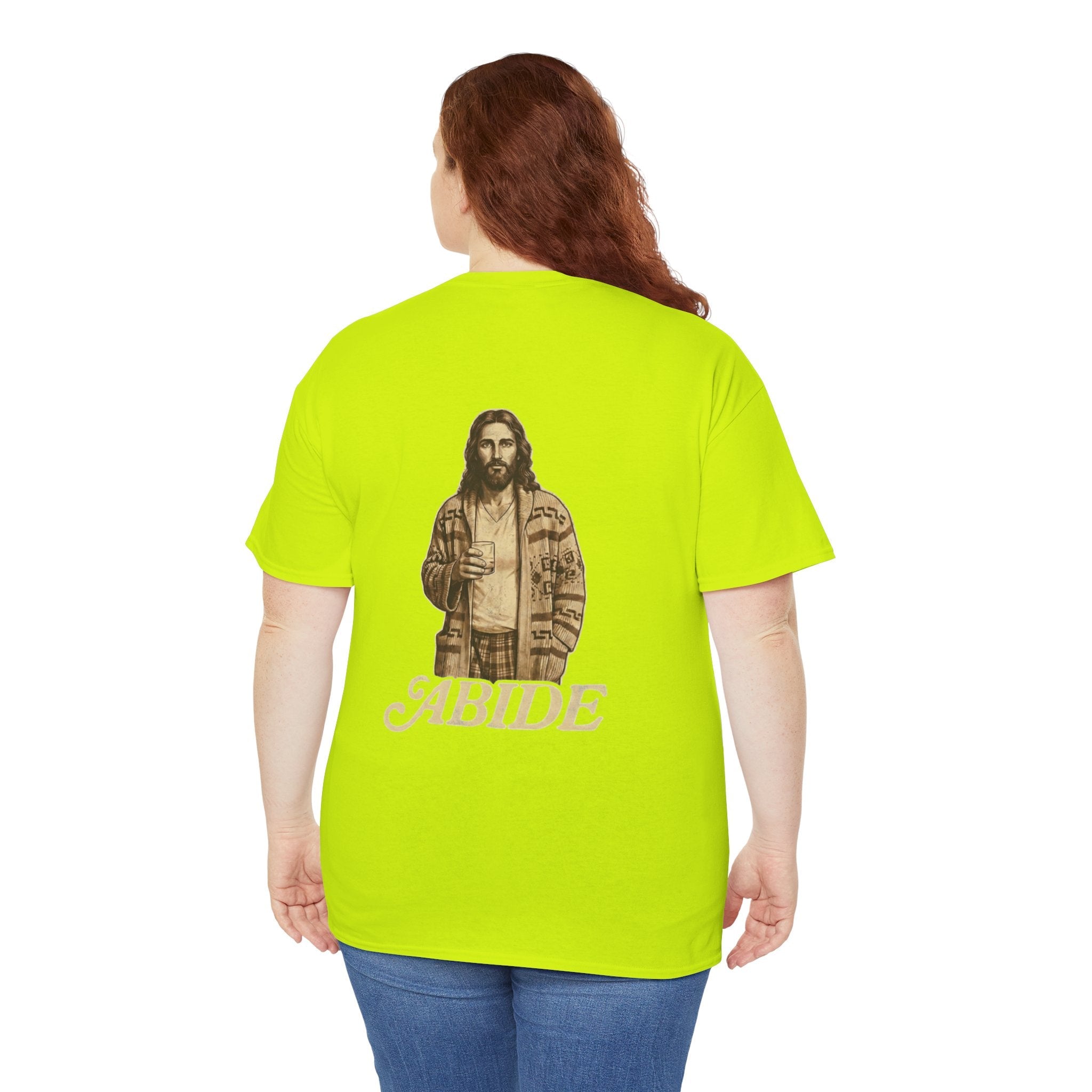 Abide Vintage Jesus Tee — "The Dude" Graphic Christian T-Shirt Printify