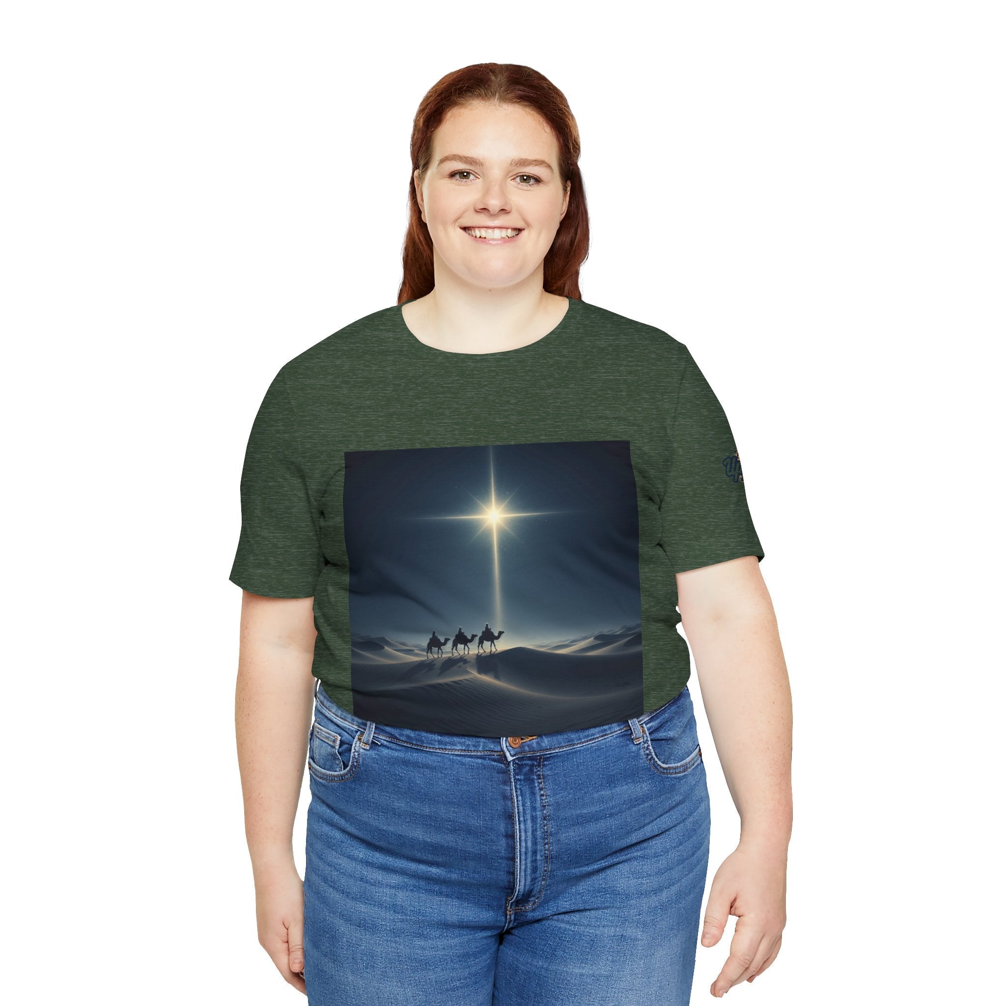 3 Wise Men T-shirt – Magi Camels Nativity Journey Christian Christmas T-shirt for Epiphany Faith & Holy Night Printify