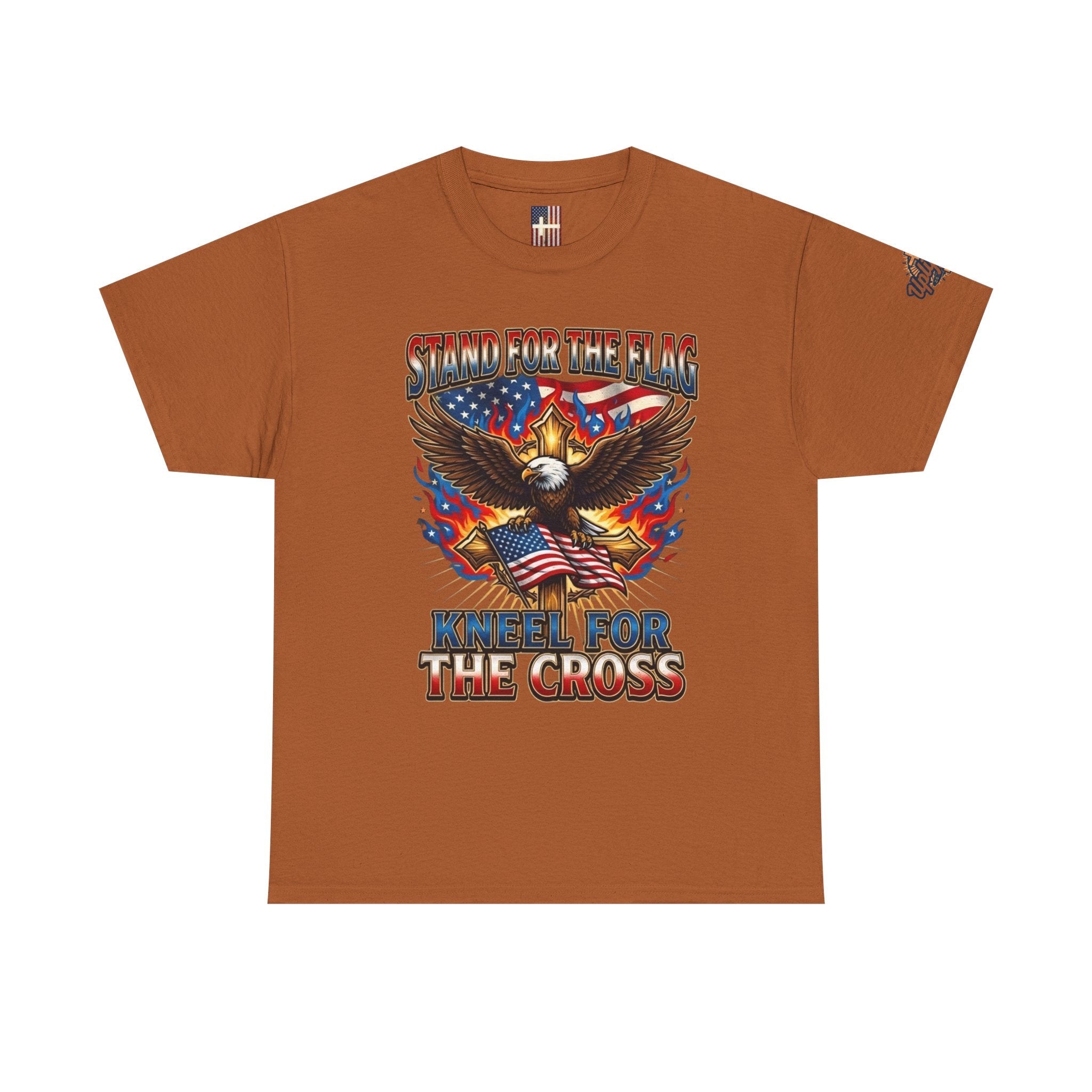Stand for the Flag Kneel for the Cross T-shirt | Patriotic Eagle T-shirt Printify