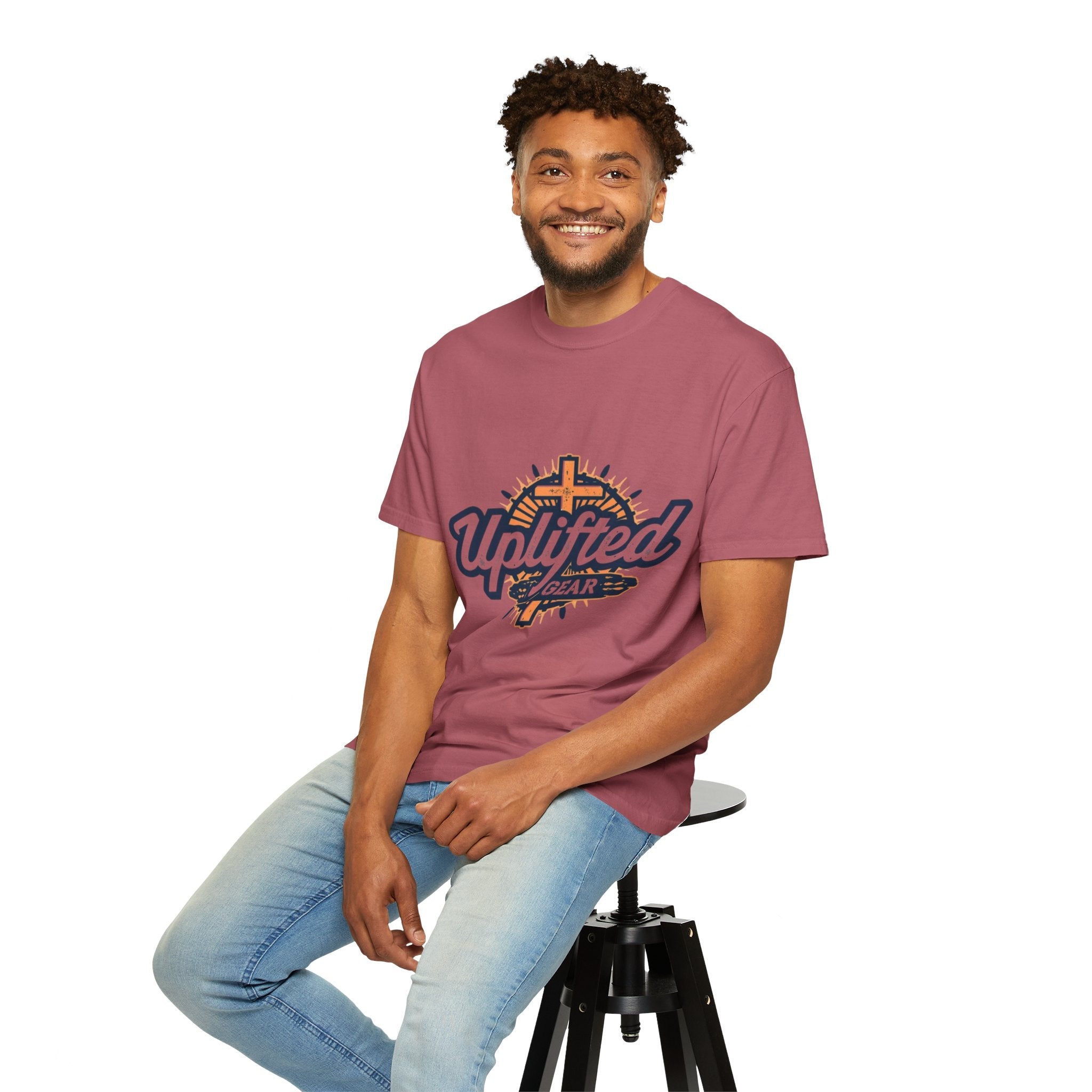 Uplifted Gear Christian T-Shirt – Bold Logo Faith Tee for Inspired Living Printify