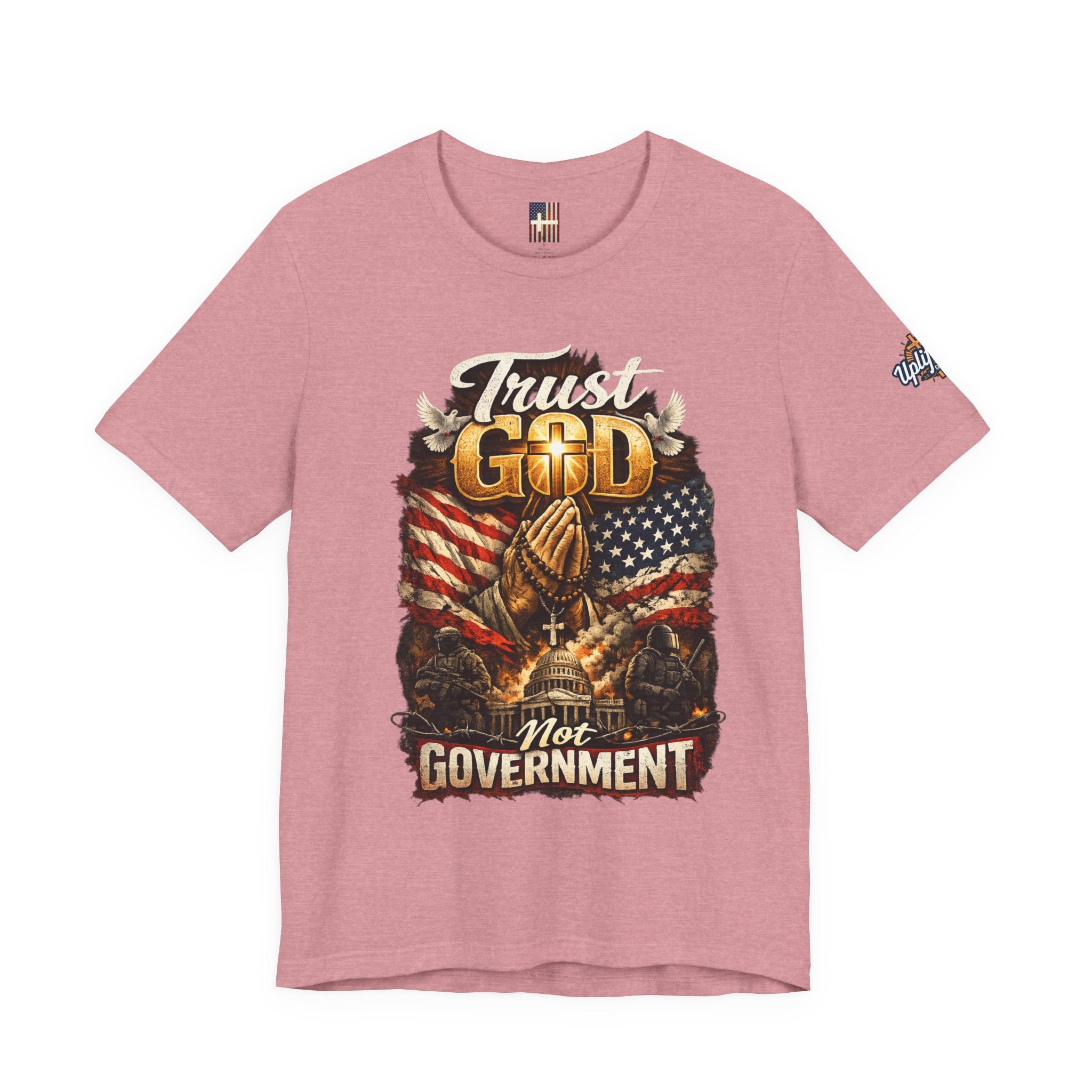 Trust God Not Government T-Shirt — Vintage Patriotic Christian Tee Printify