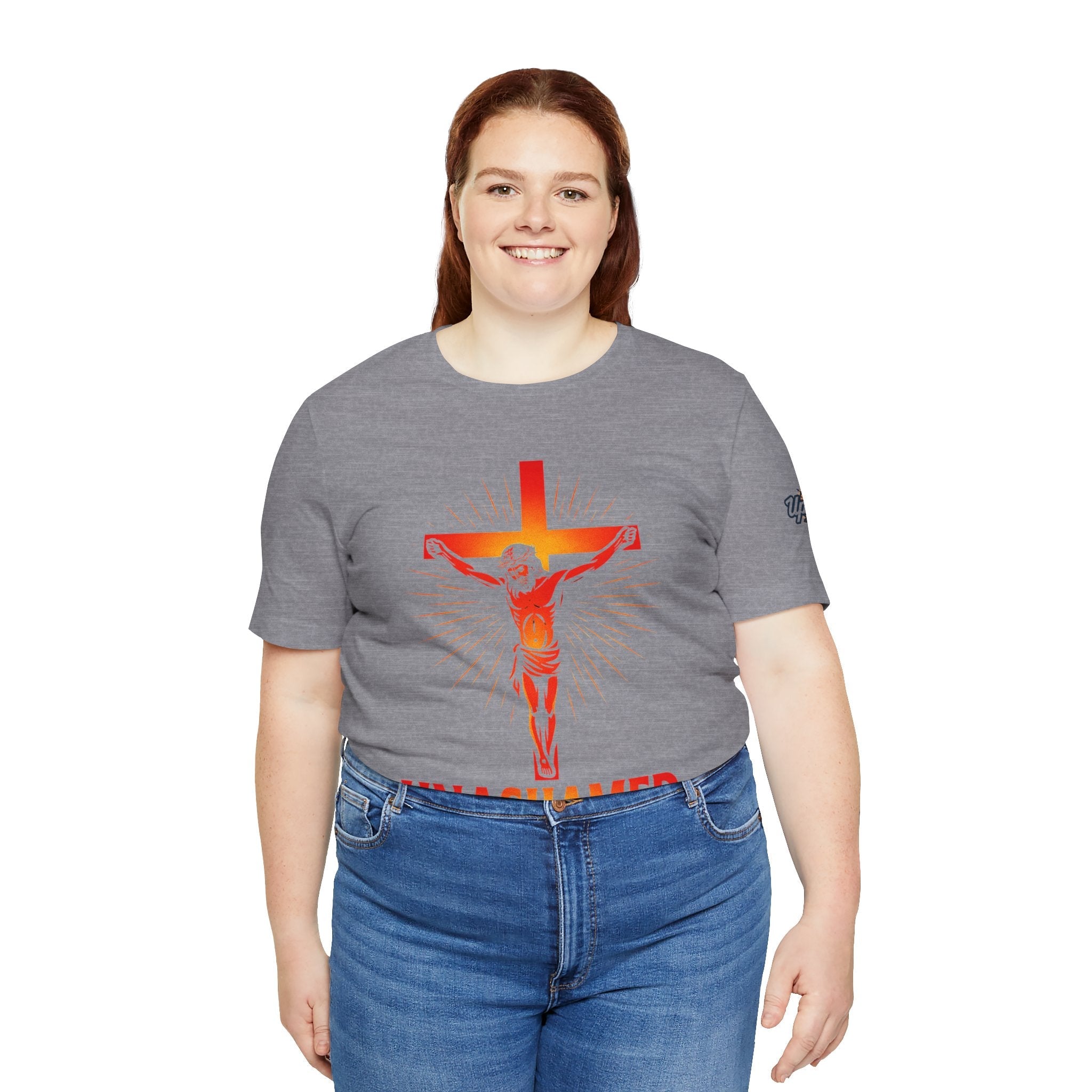 Unashamed T-shirt – Romans 1:16 Crucifixion Christian t-shirt for Bold Unwavering Faith Printify
