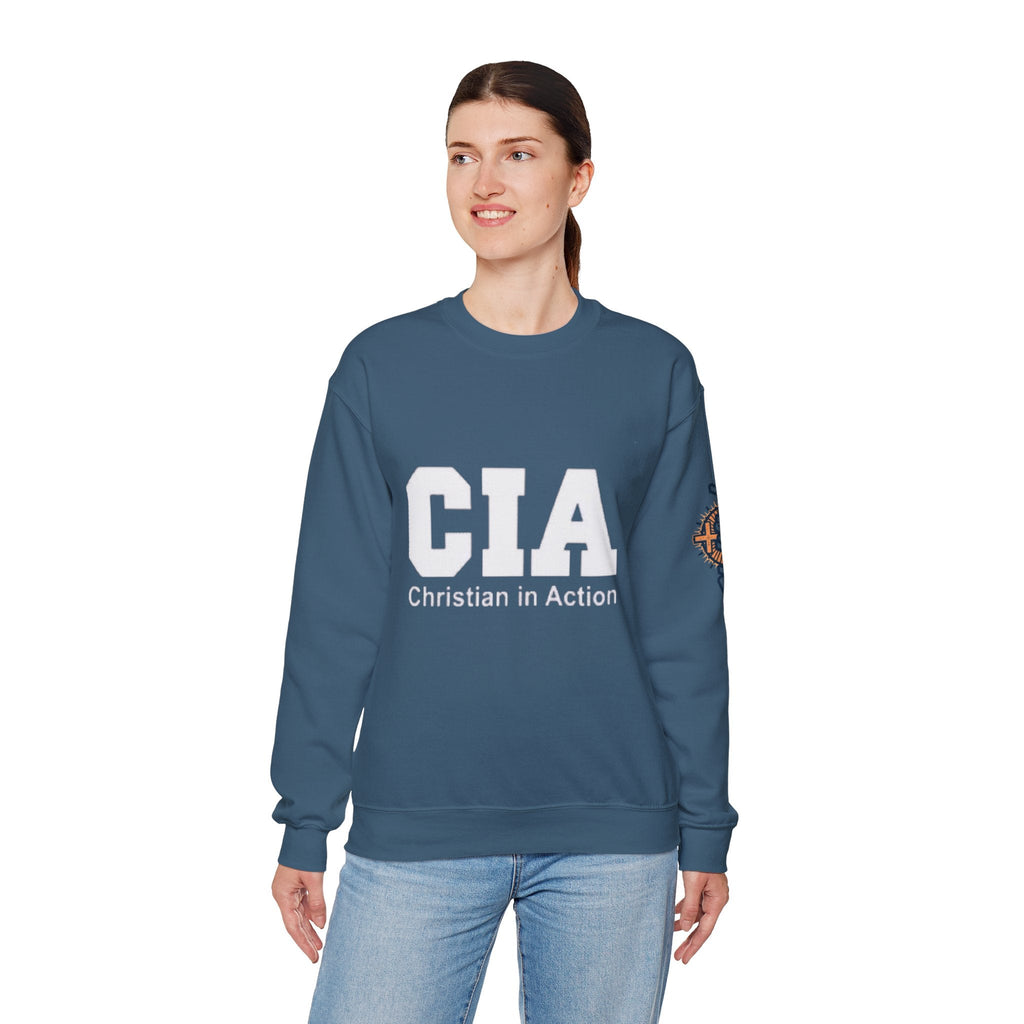 CIA Christian in Action Sweatshirt - Funny Faith Parody Sweatshirt - Mission Ready Apparel Printify