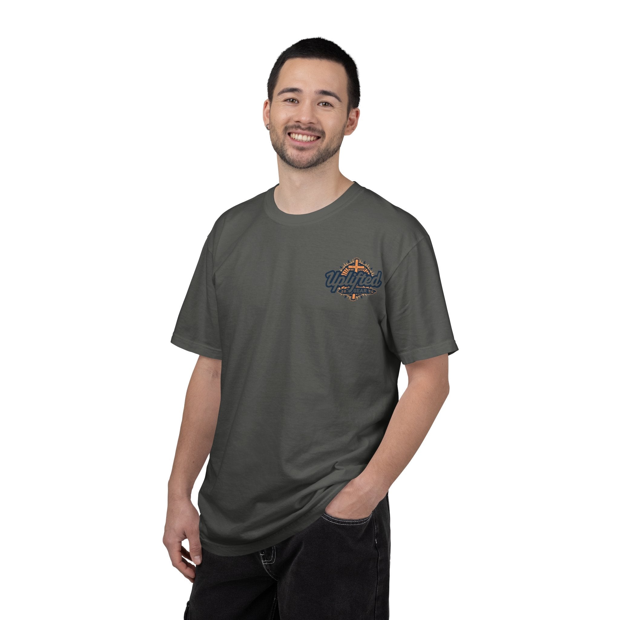 Jesus Is King T-shirt | Modern Typographic Cross Christian T-shirt Printify