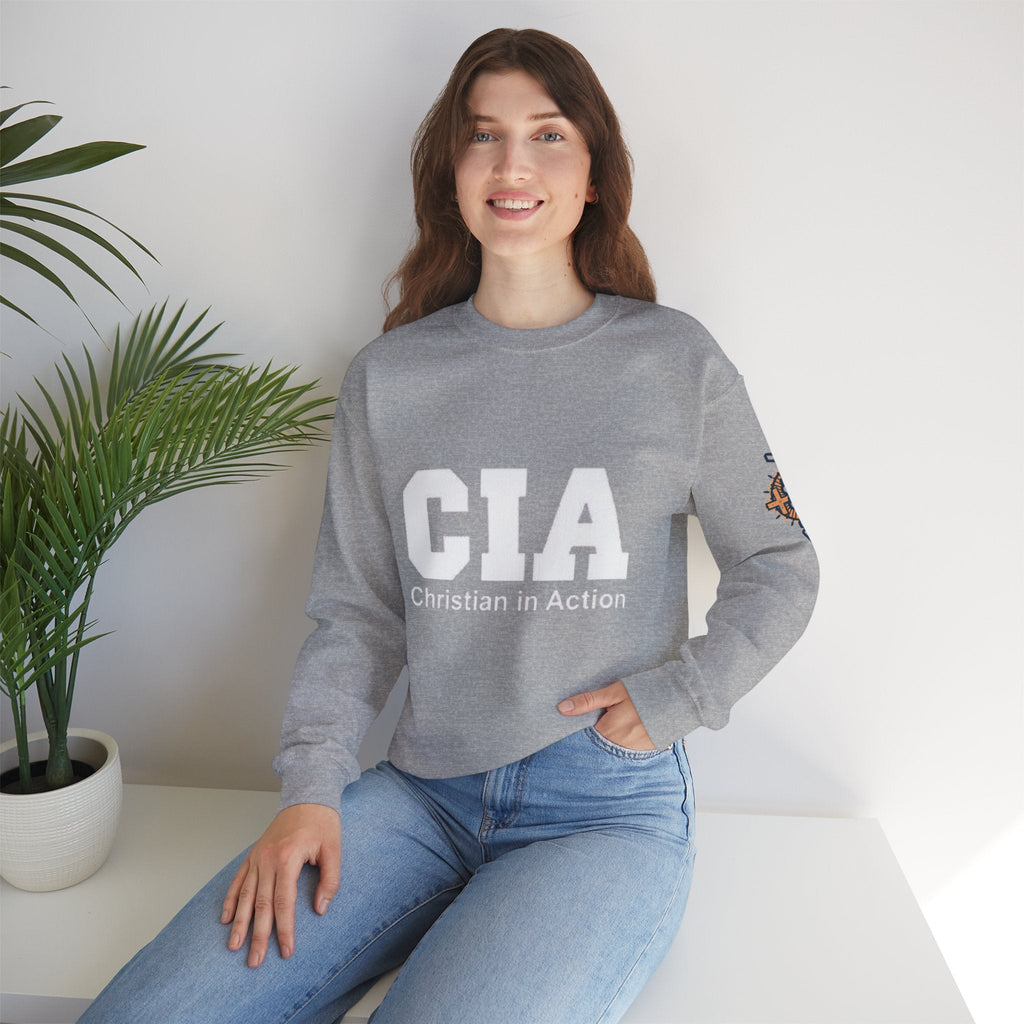 CIA Christian in Action Sweatshirt - Funny Faith Parody Sweatshirt - Mission Ready Apparel Printify
